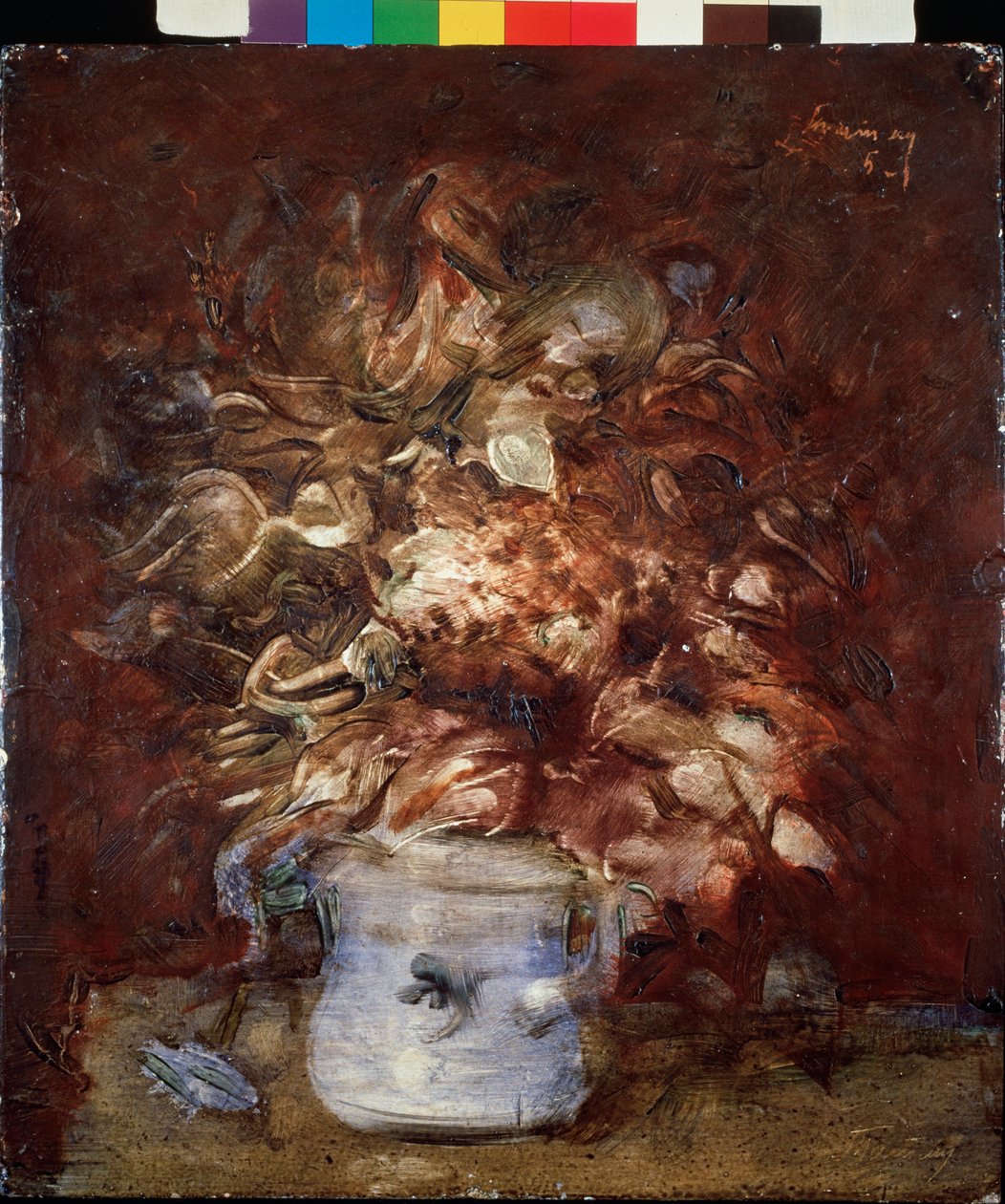 花束》，约 1940 年（画板油画 作者 弗拉基米尔·叶夫格拉福维奇·塔特林