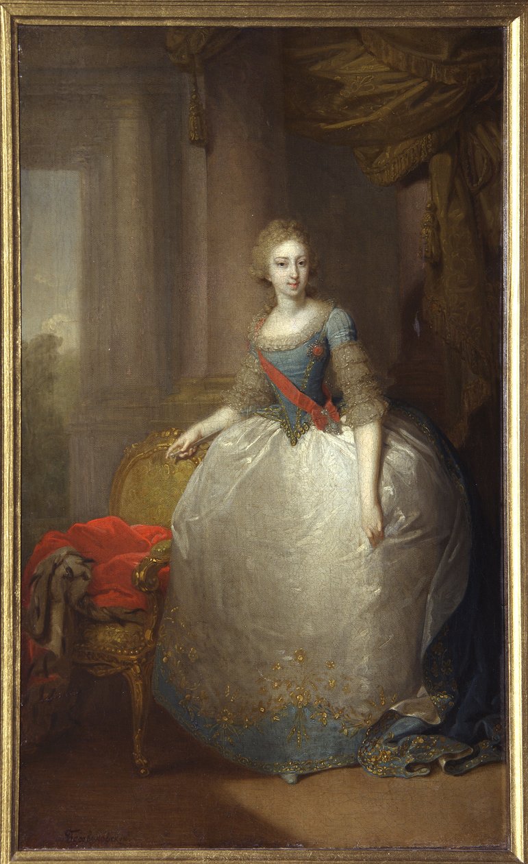 Portrait de Helena Pavlovna de Russie - Grand Duchess Elena Pavlovna of Russia (1784-1803) - Peinture de Vladimir Lukich Borovikovsky (1757-1825) - 1797 - huile sur toile - 58,5x36 cm - State Open-air Museum Palace Gatchina, St Petersburg 作者 弗拉基米尔·卢基希·波罗维科夫斯基