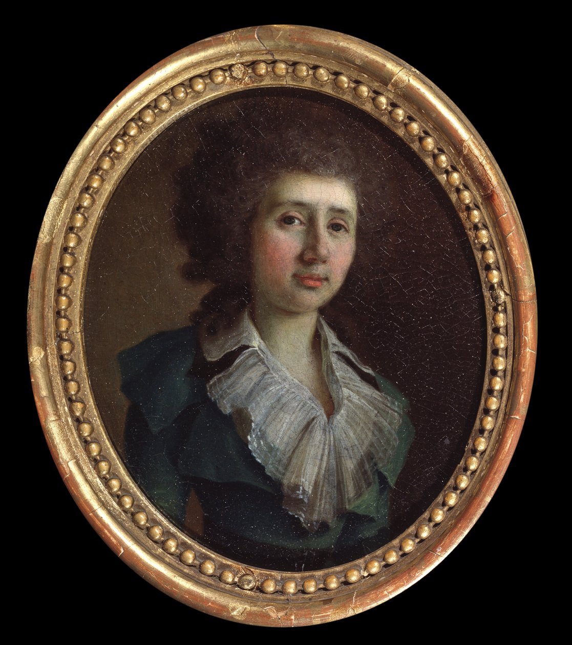 作家瓦西里-V.卡普尼斯特（1757 或 1758-1823）（作家瓦西里-V-卡普尼斯特肖像）。Vladimir Lukich Borovikovsky (ou Borovikovski) (1757-1825) 的画像。纸上油彩 作者 弗拉基米尔·卢基希·波罗维科夫斯基