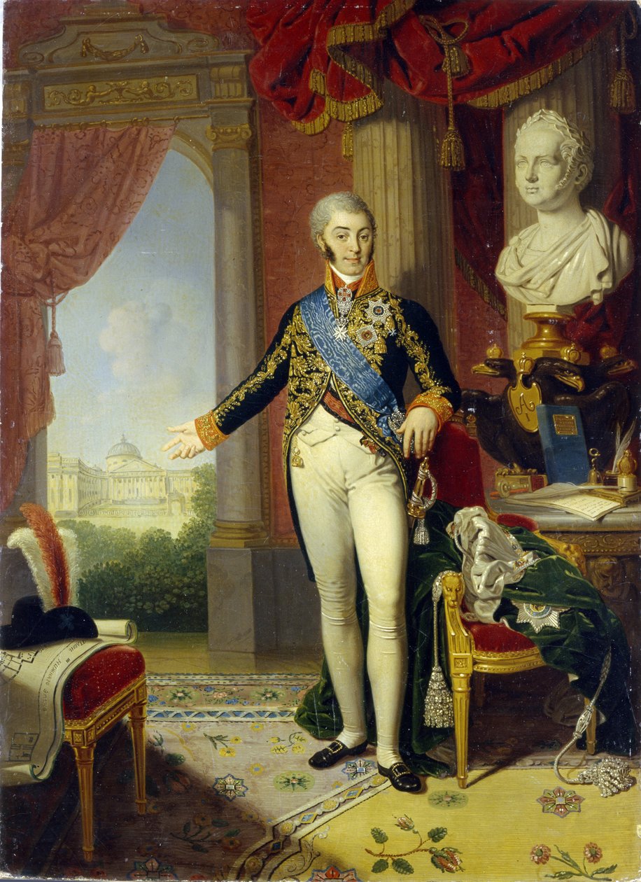 Portrait du comte Nikolai Petrovich Sheremetev (1751-1809)（N.P.Sheremetev 伯爵肖像）。Vladimir Lukich Borovikovsky (ou Borovikovski) (1757-1825)的画作，纸上水彩 作者 弗拉基米尔·卢基希·波罗维科夫斯基