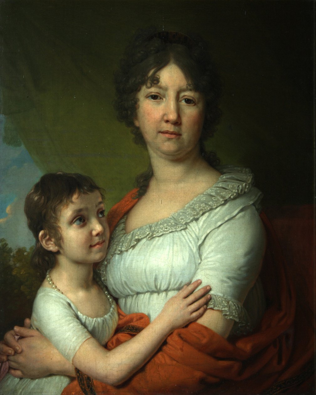 AE Labzina和她的寄养女SA Mudrova的肖像，1803年 作者 弗拉基米尔·卢基希·波罗维科夫斯基