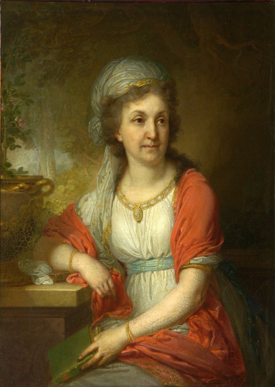 伯爵夫人叶卡捷琳娜·阿列克谢耶夫娜·穆西纳·普希金纳的肖像，1797年 作者 弗拉基米尔·卢基希·波罗维科夫斯基