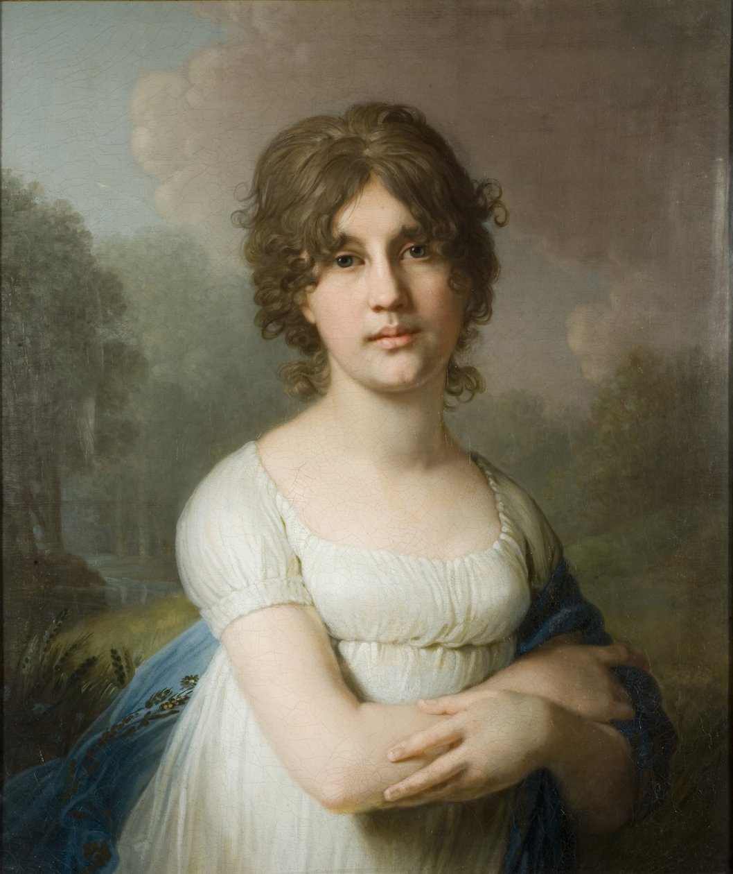 Yekaterina Gavriilovna Gagarina伯爵夫人的肖像1783-1861年，1801年 作者 弗拉基米尔·卢基希·波罗维科夫斯基