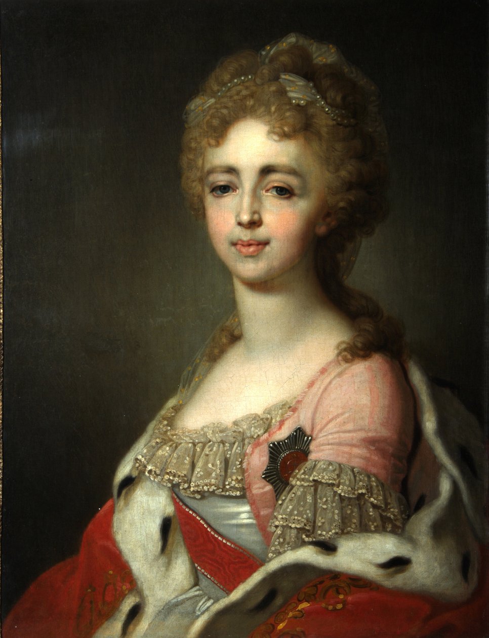大公爵夫人的肖像亚历山德拉·帕夫洛娃娜1783-1801年，保罗一世皇帝的女儿，1798年 作者 弗拉基米尔·卢基希·波罗维科夫斯基