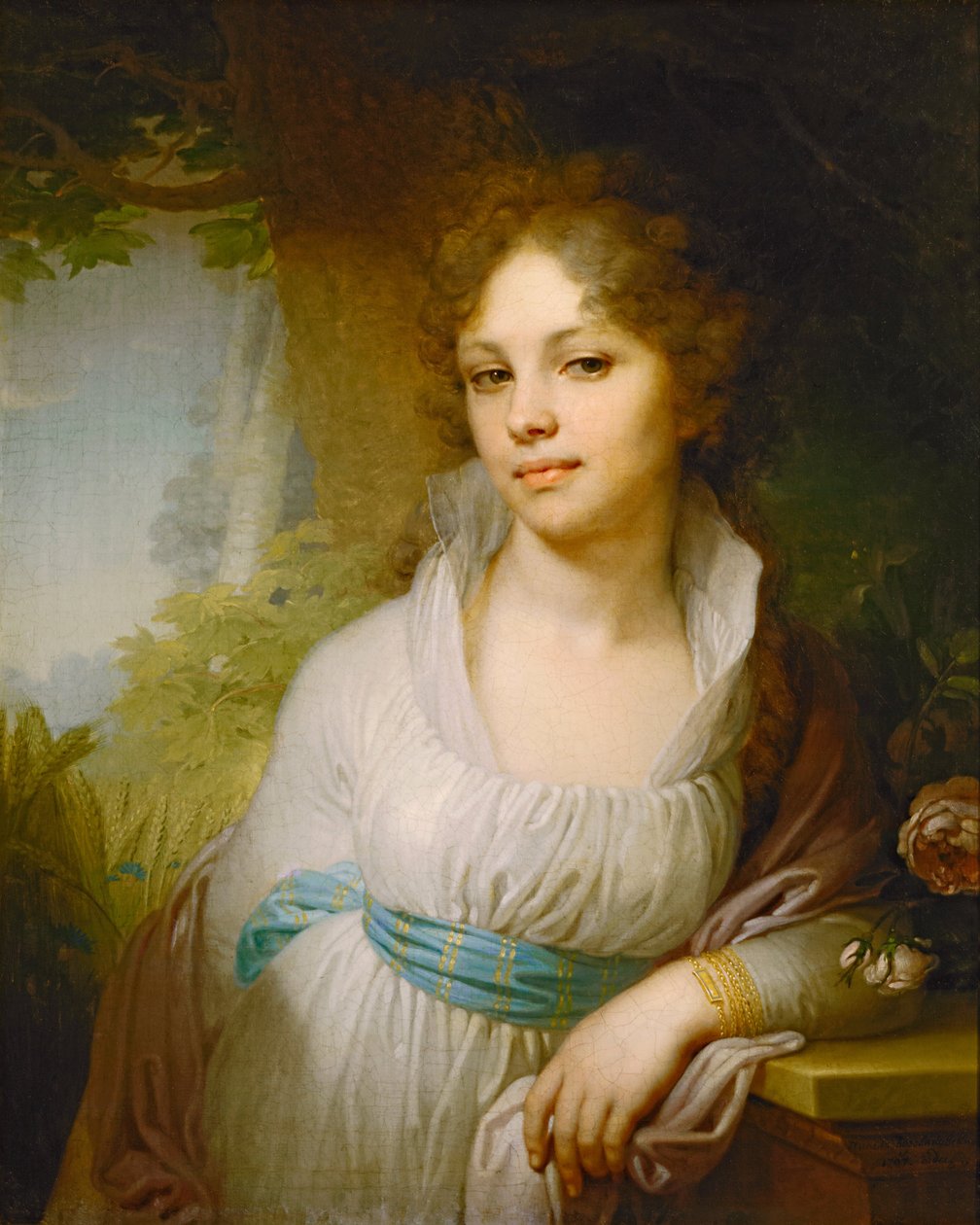 玛丽亚·洛普希纳（Maria Lopukhina）的肖像，1797年 作者 弗拉基米尔·卢基希·波罗维科夫斯基