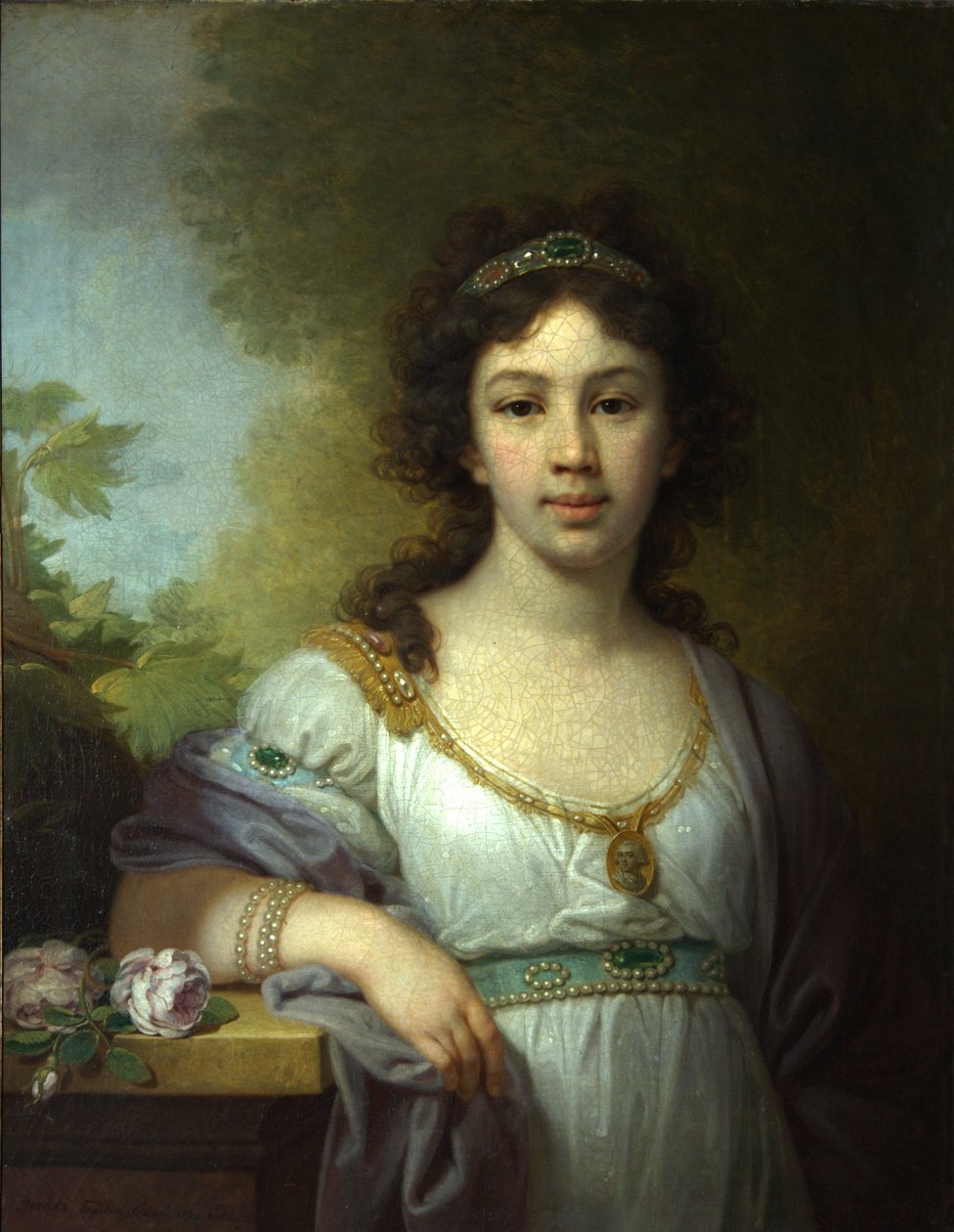Varvara Shidlovskaya的肖像，1798年 作者 弗拉基米尔·卢基希·波罗维科夫斯基