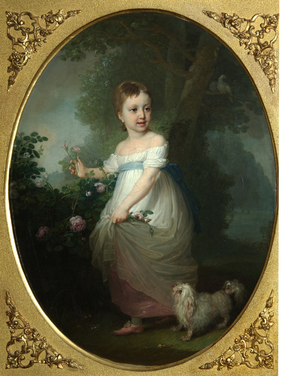 叶琳娜·纳里什基纳（Yelena Naryshkina）小时候的肖像，1790年代初 作者 弗拉基米尔·卢基希·波罗维科夫斯基