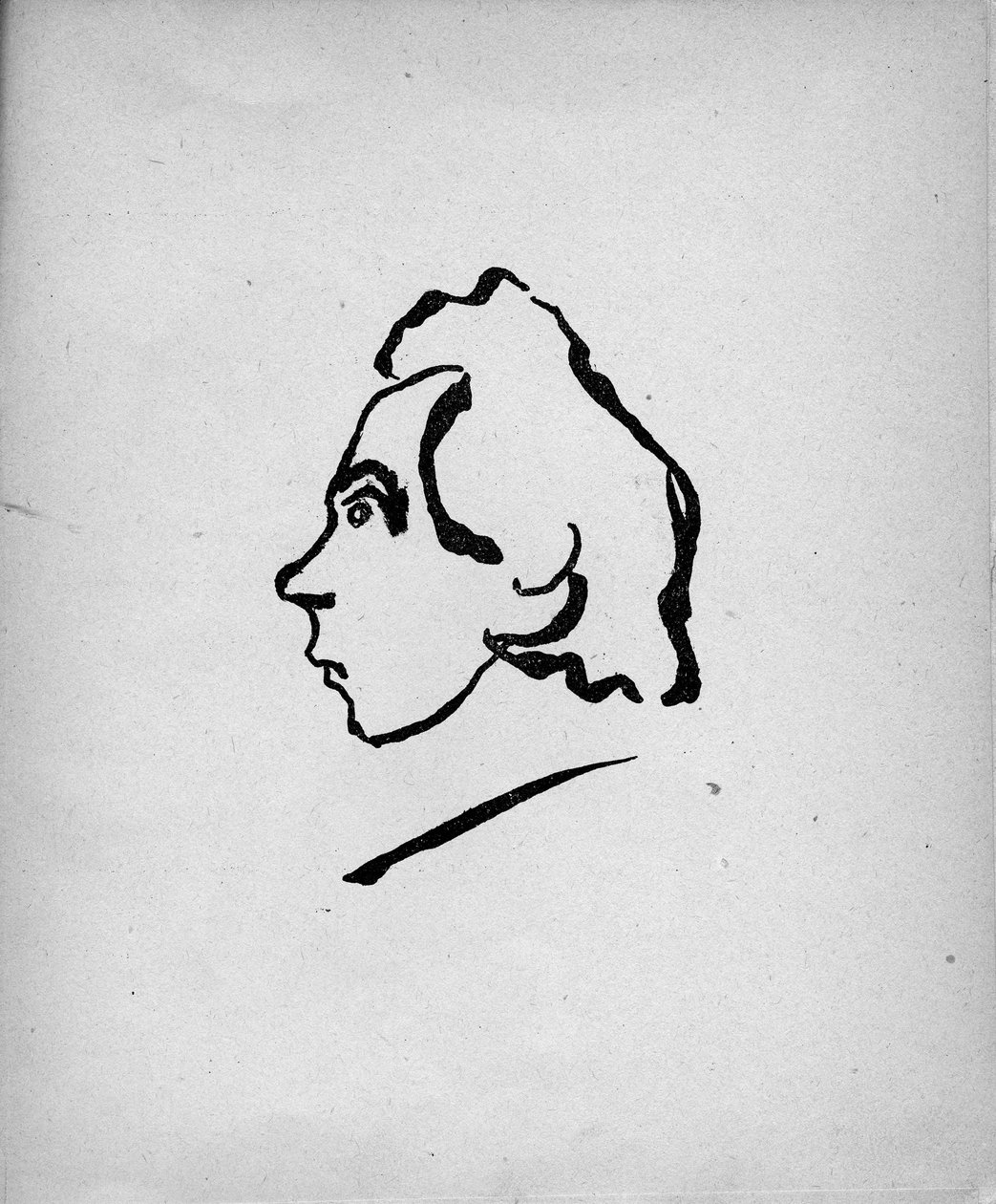 诗人肖像Velimir Khlebnikov 1885-1922，1913年 作者 弗拉基米尔·马雅可夫斯基