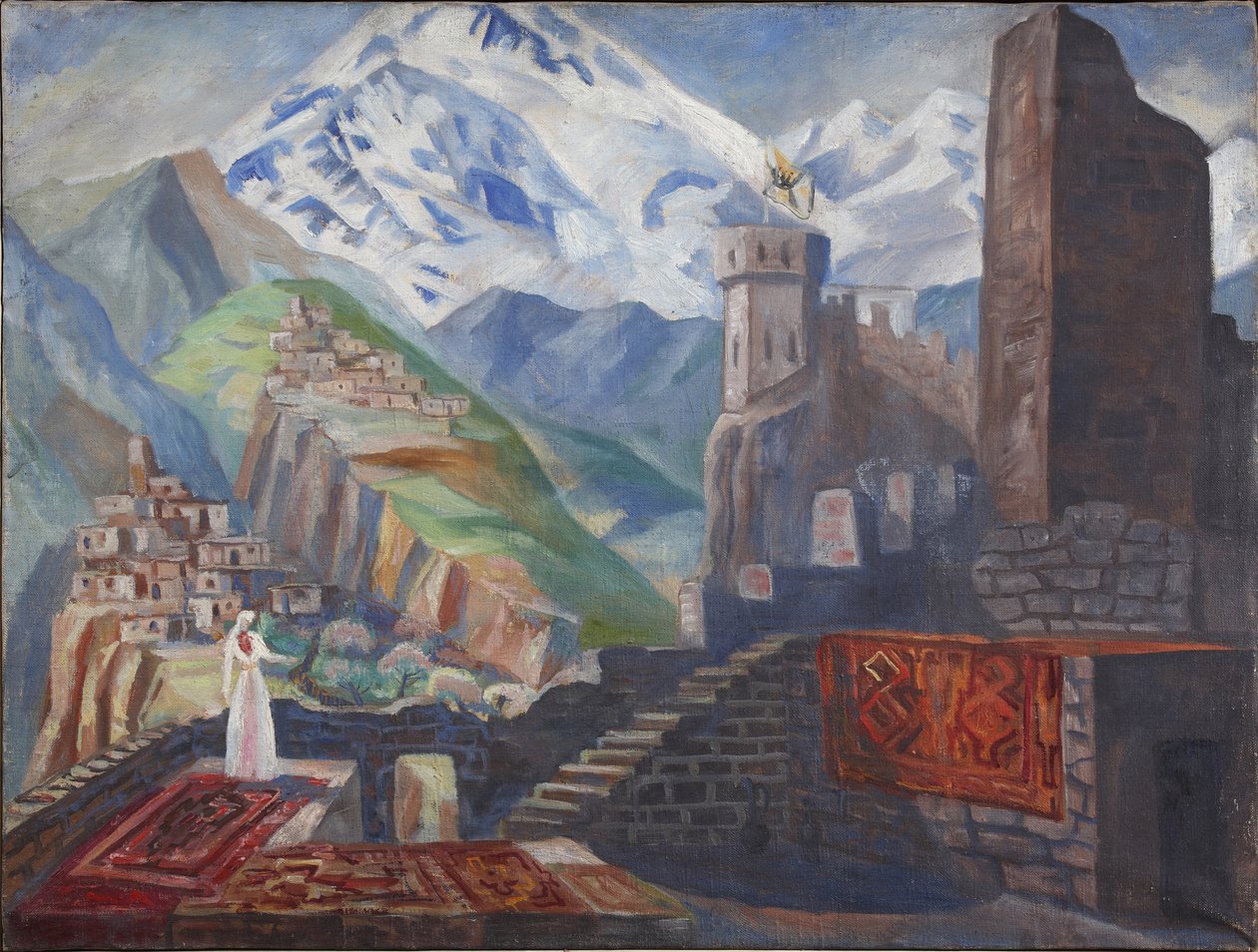 A.亚历山德罗夫的歌剧《贝拉》舞台设计，1946年 作者 弗拉基米尔·弗拉基米罗维奇·德米特里耶夫