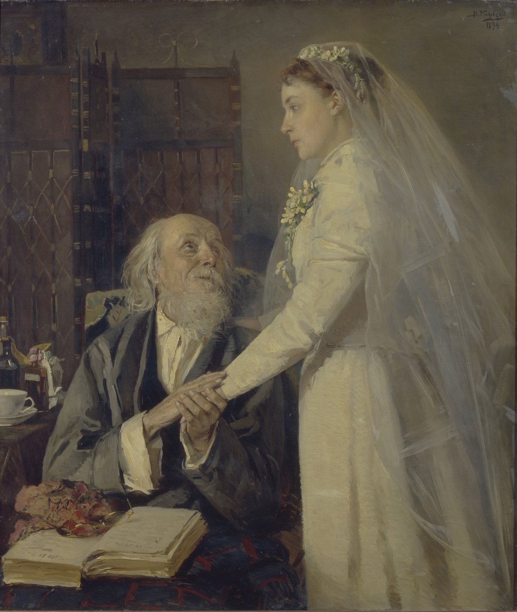 婚礼前。告别，1894年 作者 弗拉基米尔·叶戈罗维奇·马科夫斯基