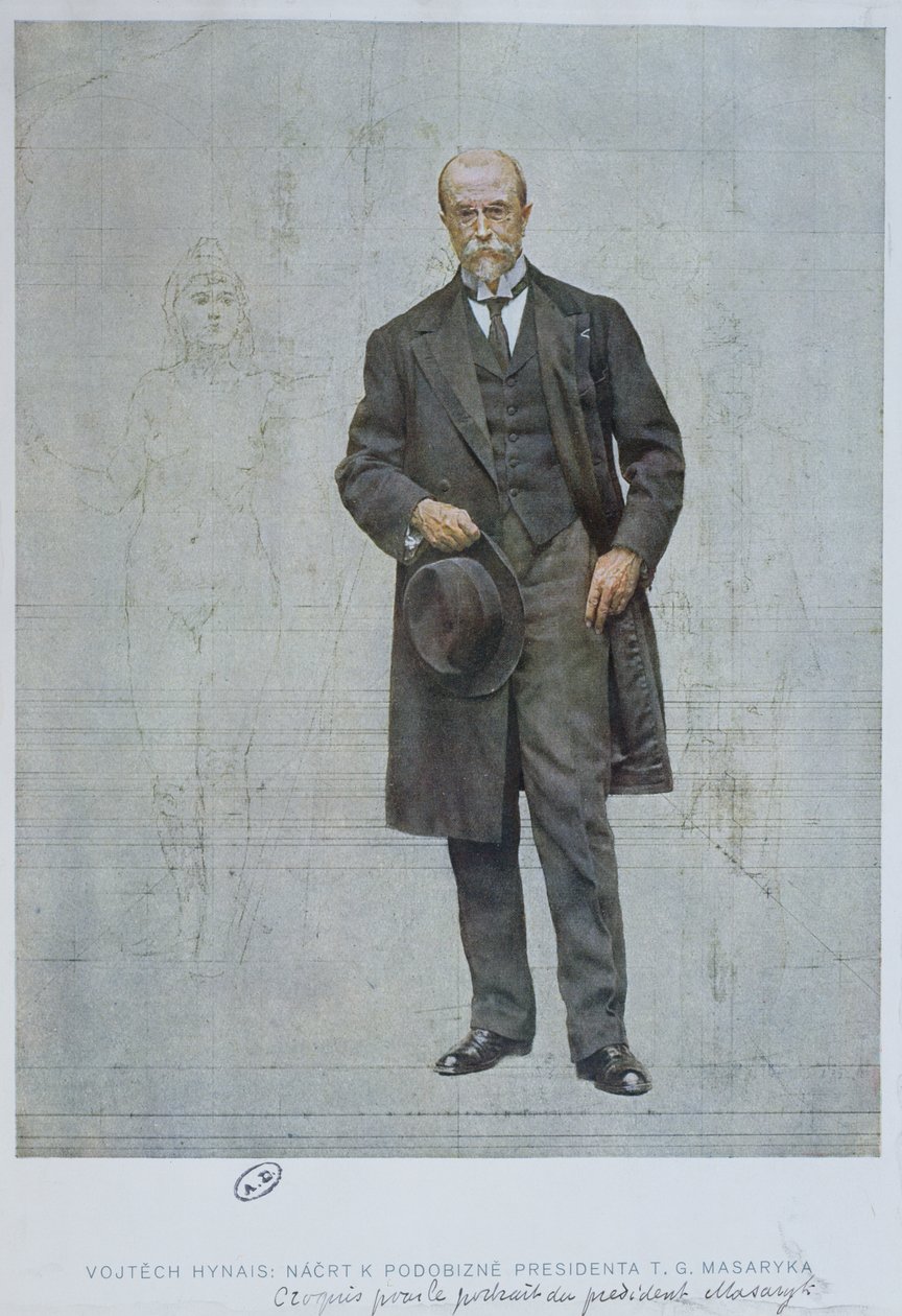 Thomas Garrigue Masaryk（1850-1937） 作者 Vojtech Hynais