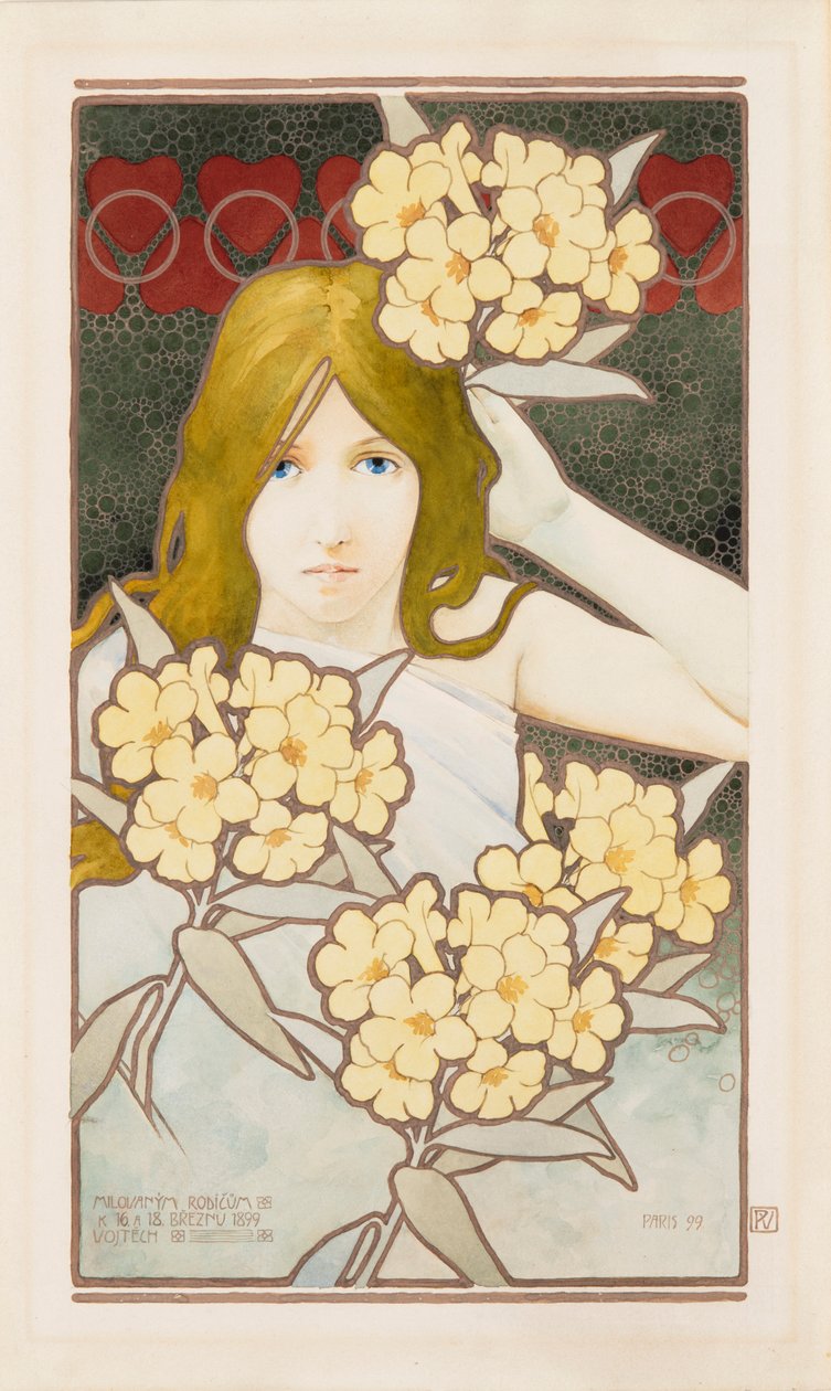 昼夜双联画，1899年。 作者 Vojtech Preissig