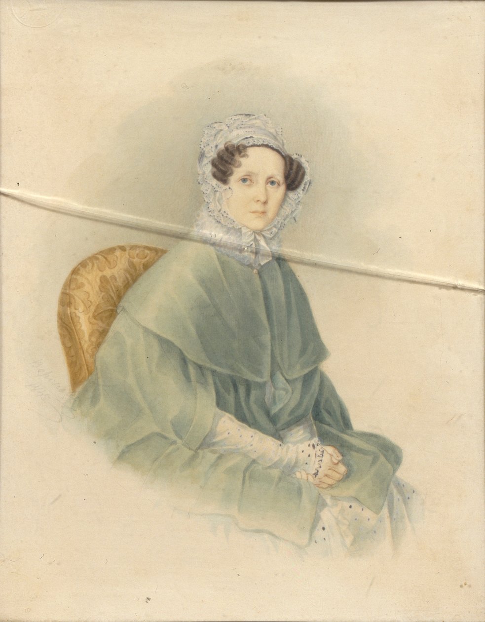 Natalia Pavlovna Stroganova伯爵夫人的画像，1845年 作者 沃罗诺夫