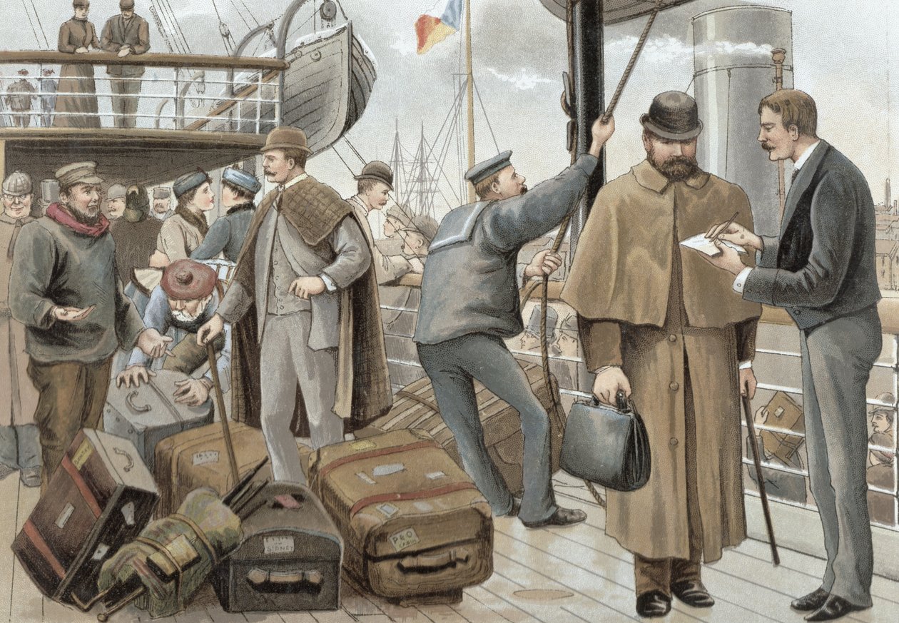 来自Tilbury，来自&39;P und O Pencillings&39;，1890年 作者 劳埃德