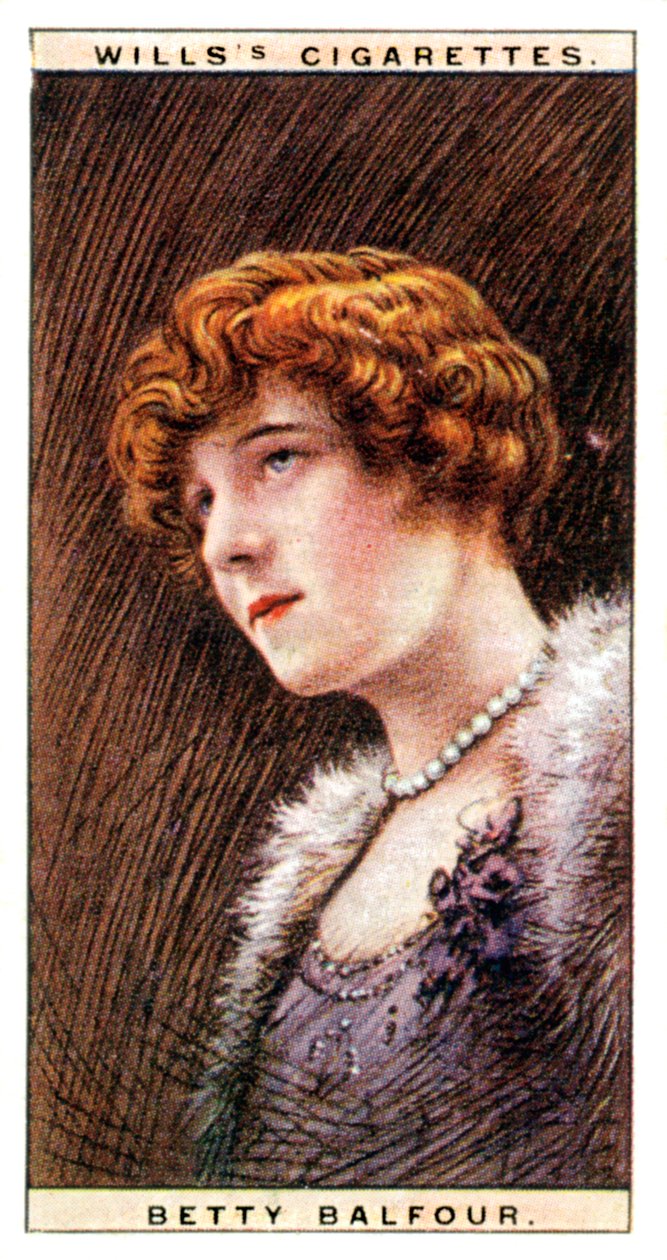 贝蒂·巴尔弗（Betty Balfour）1903-1977，英国女演员，1928年。 作者 WD和HO遗嘱