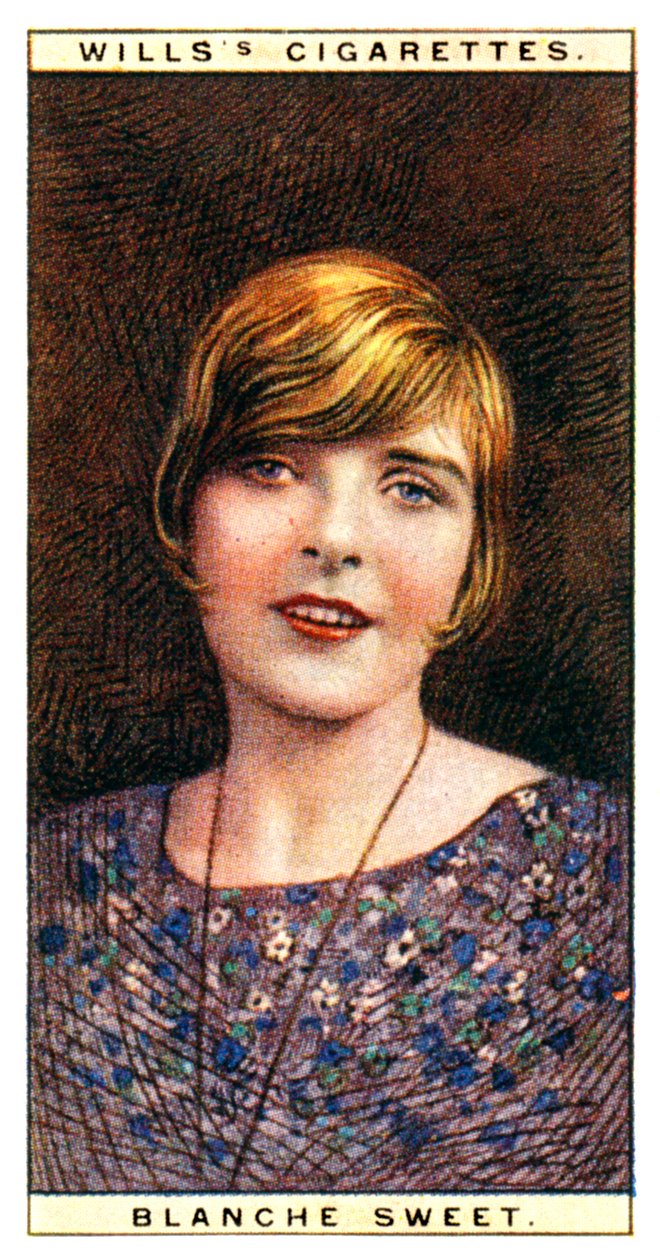 Blanche Sweet 1896-1986，美国女演员，1928年。 作者 WD和HO遗嘱