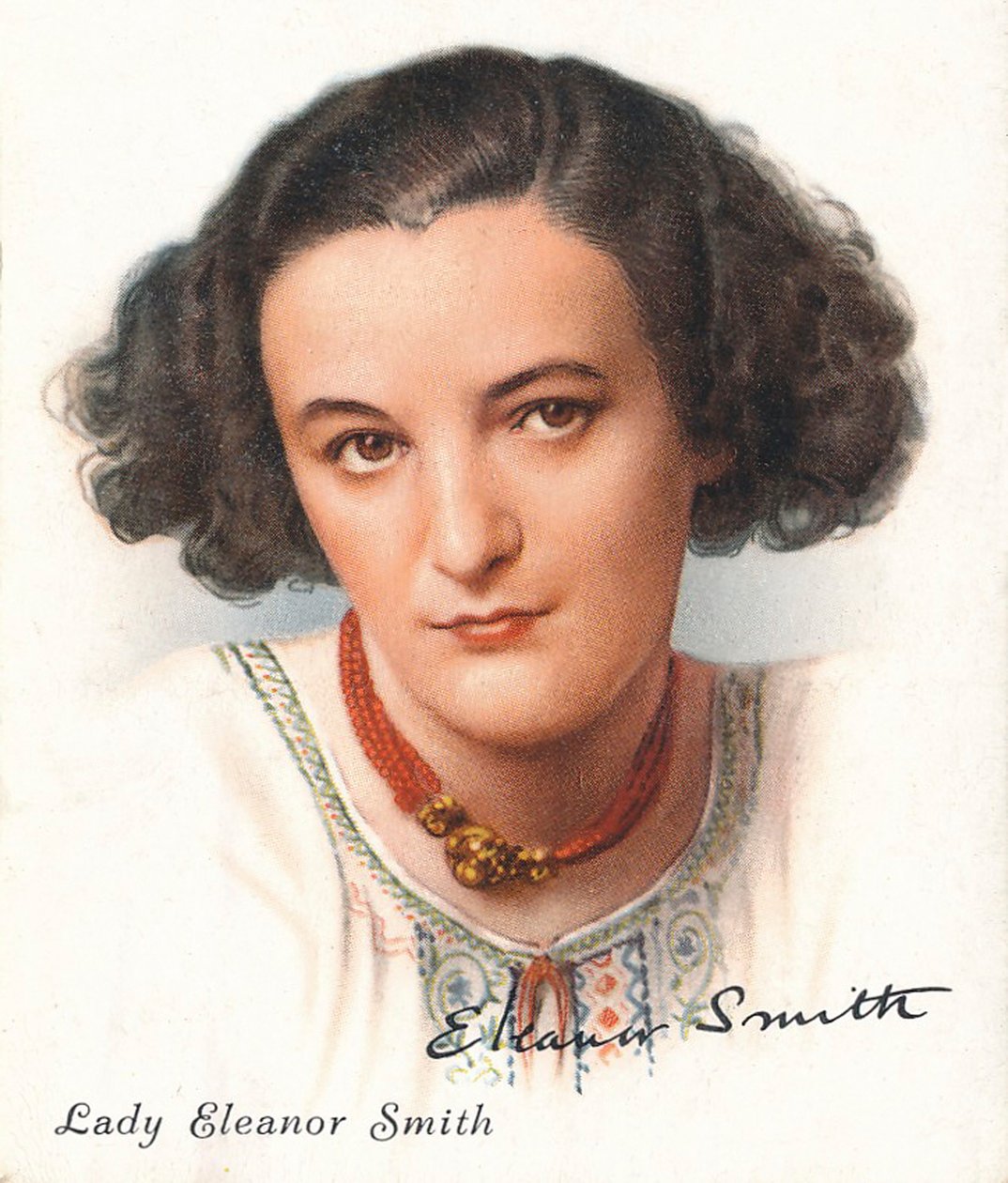 埃莉诺·史密斯夫人（Lady Eleanor Smith），1937年。艺术家：《未知》，西数与豪威尔。 作者 WD和HO遗嘱