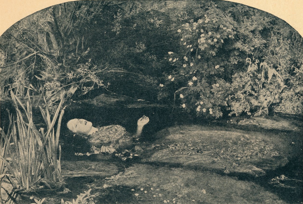 奥菲利亚"，约1852年，1935年。 作者 WF曼塞尔