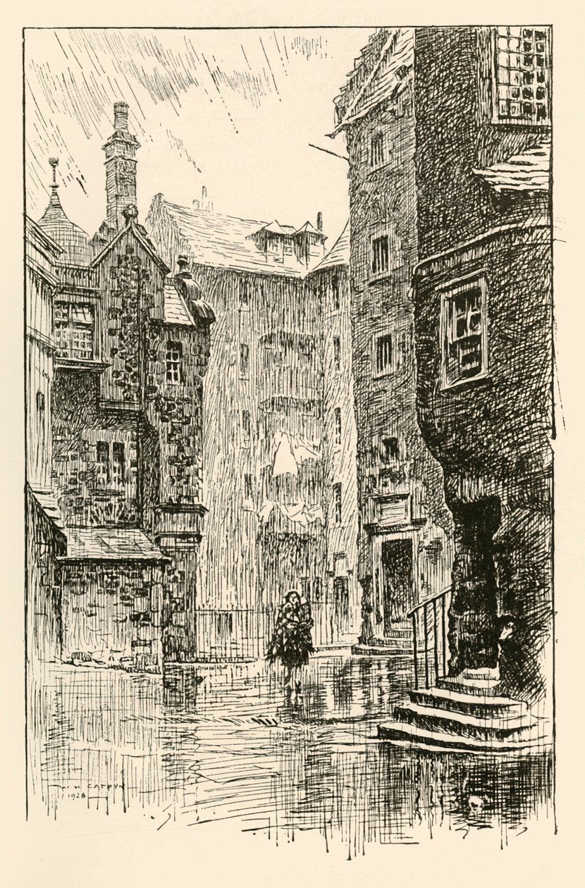 爱丁堡詹姆斯宫"，1928年。 作者 WH 卡芬