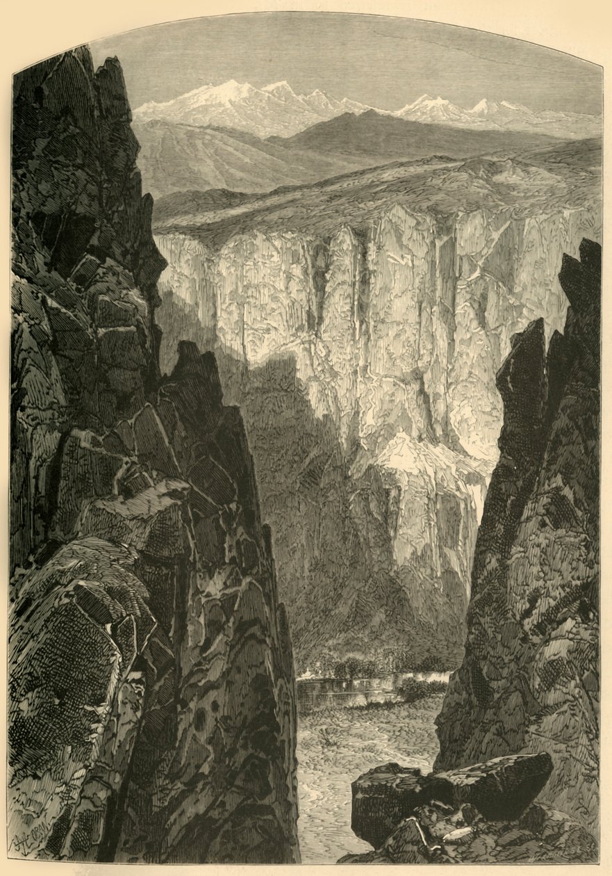Palisade Cañon"，1874年。 作者 WH莫尔斯