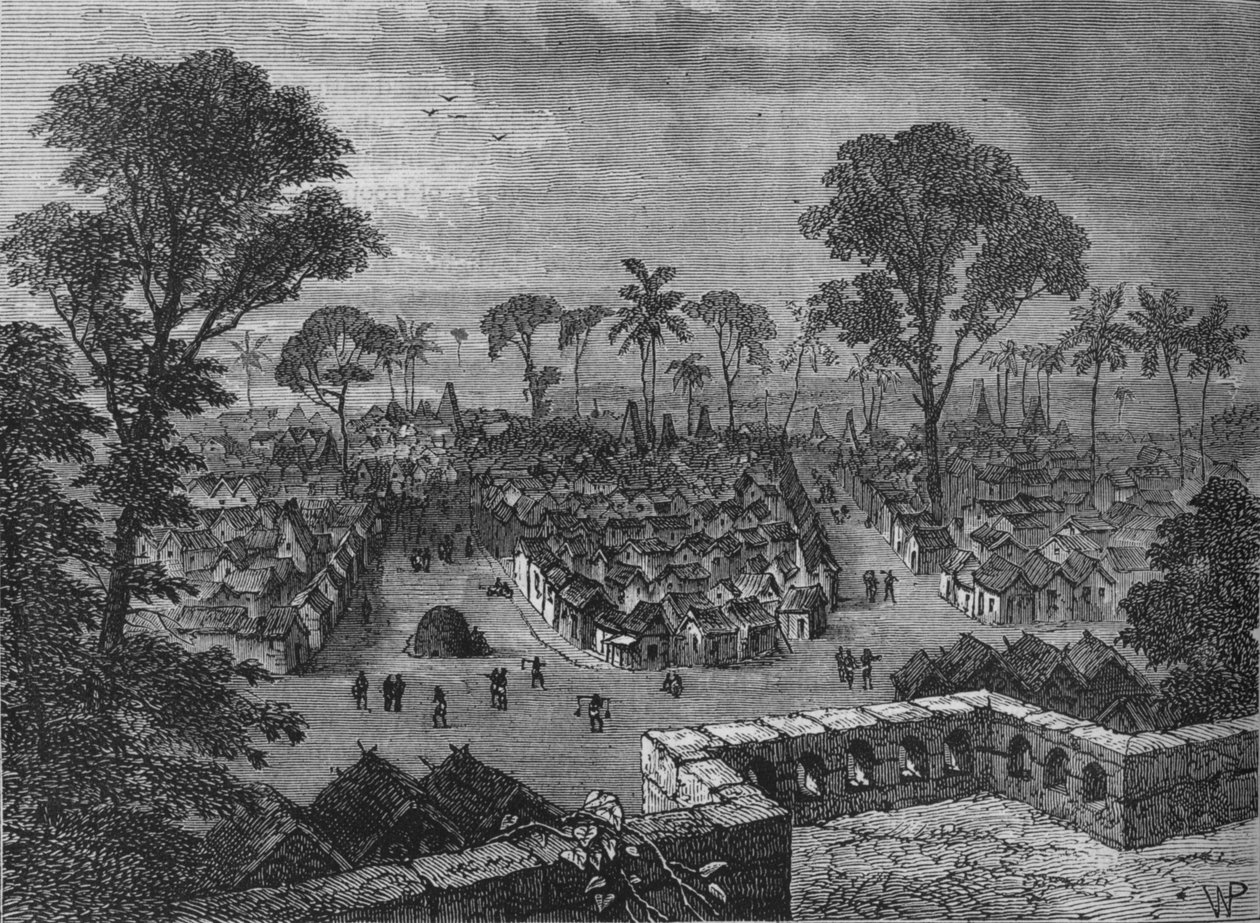库马西的景色"，约1880年 作者 可湿性粉剂