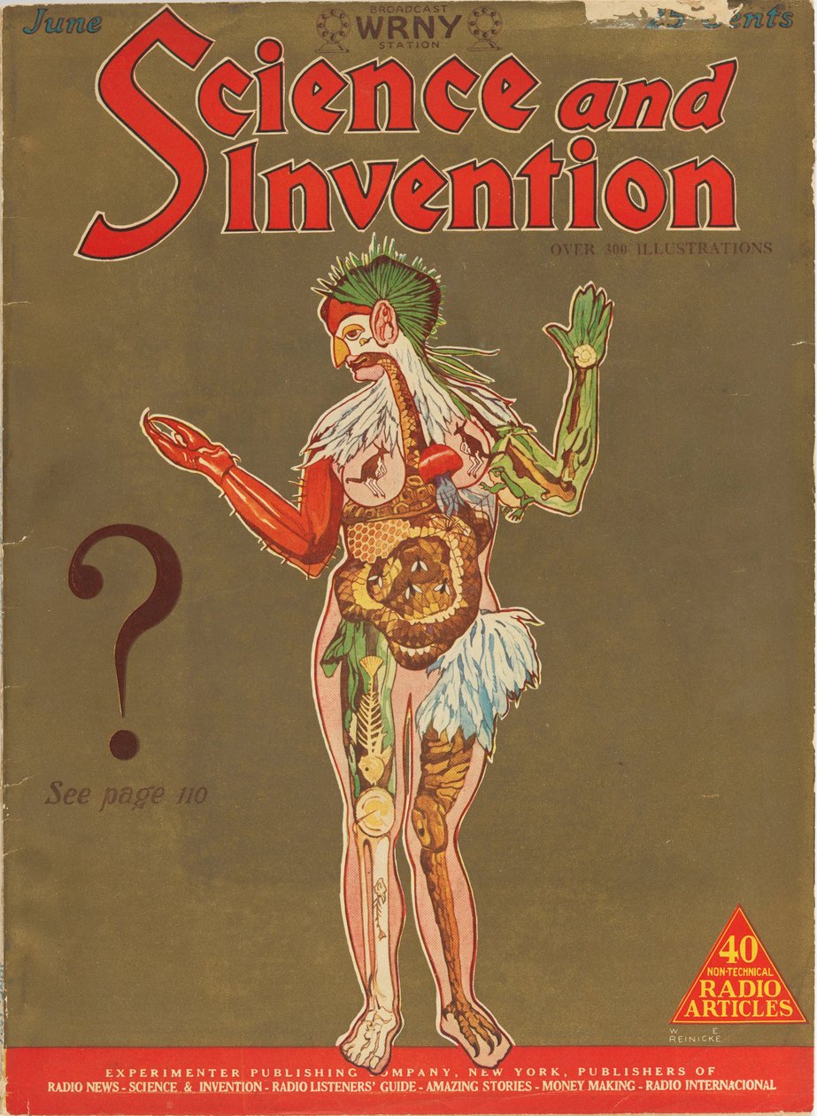 科学与发明杂志》的封面，1927年6月，1927年。 作者 我们赖尼克