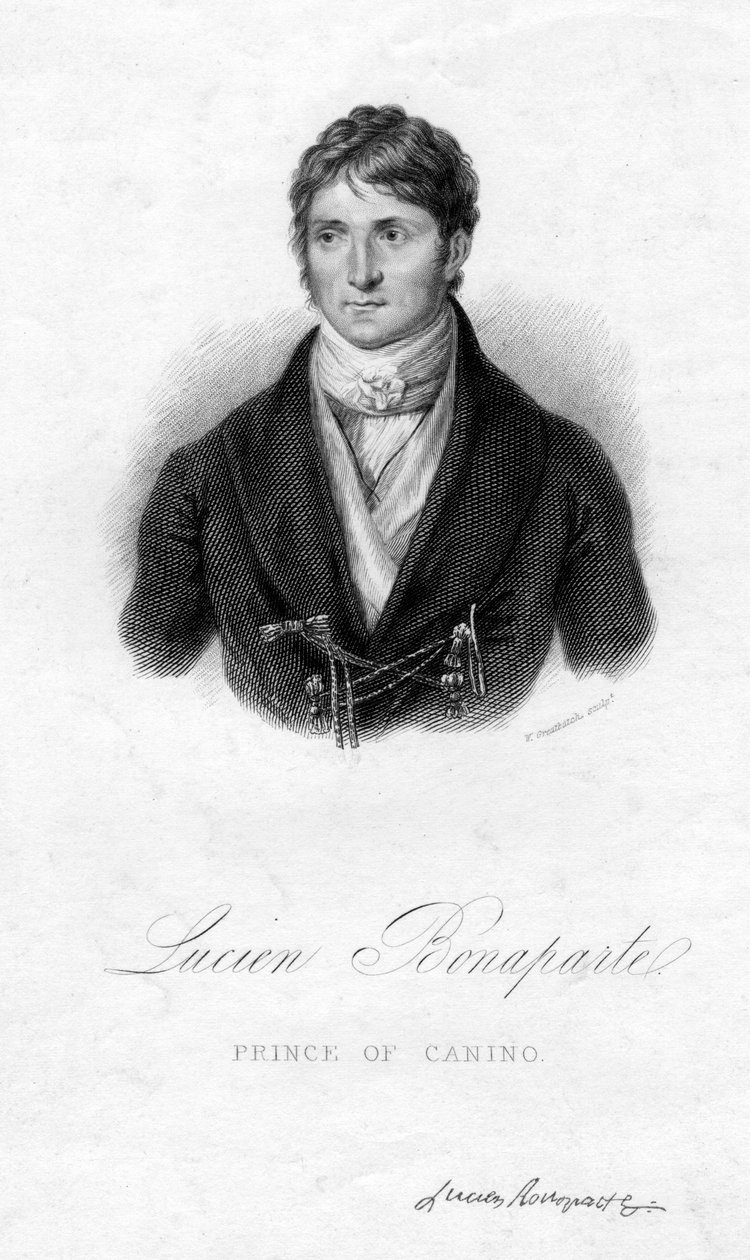 Lucien Bonaparte，卡尼诺王子，十九世纪。 作者 W.大批