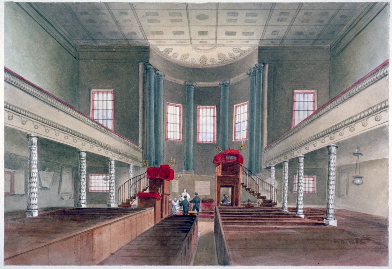 圣潘克拉斯新教堂内景，伦敦，1855年 作者 W 客人