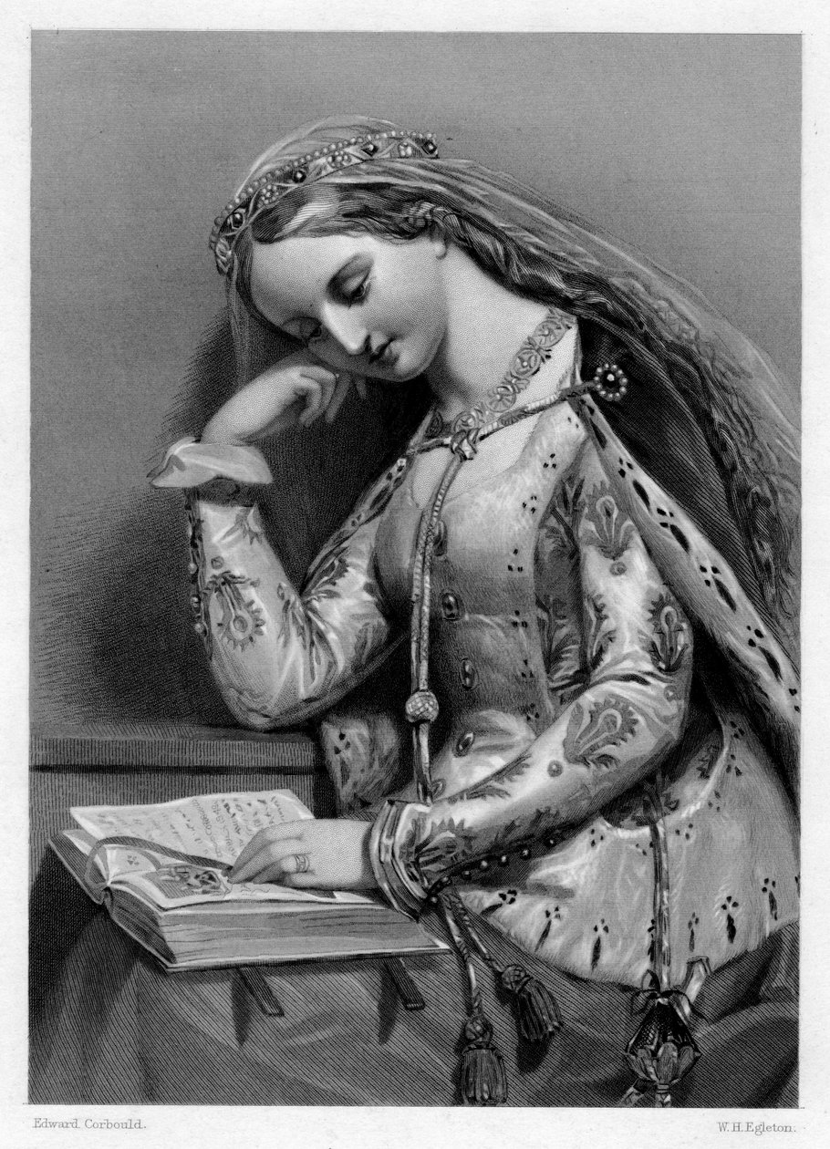 约克的伊丽莎白（Elizabeth Elizabeth），英国国王亨利七世的皇后配偶，19世纪。 作者 WH艾格尔顿