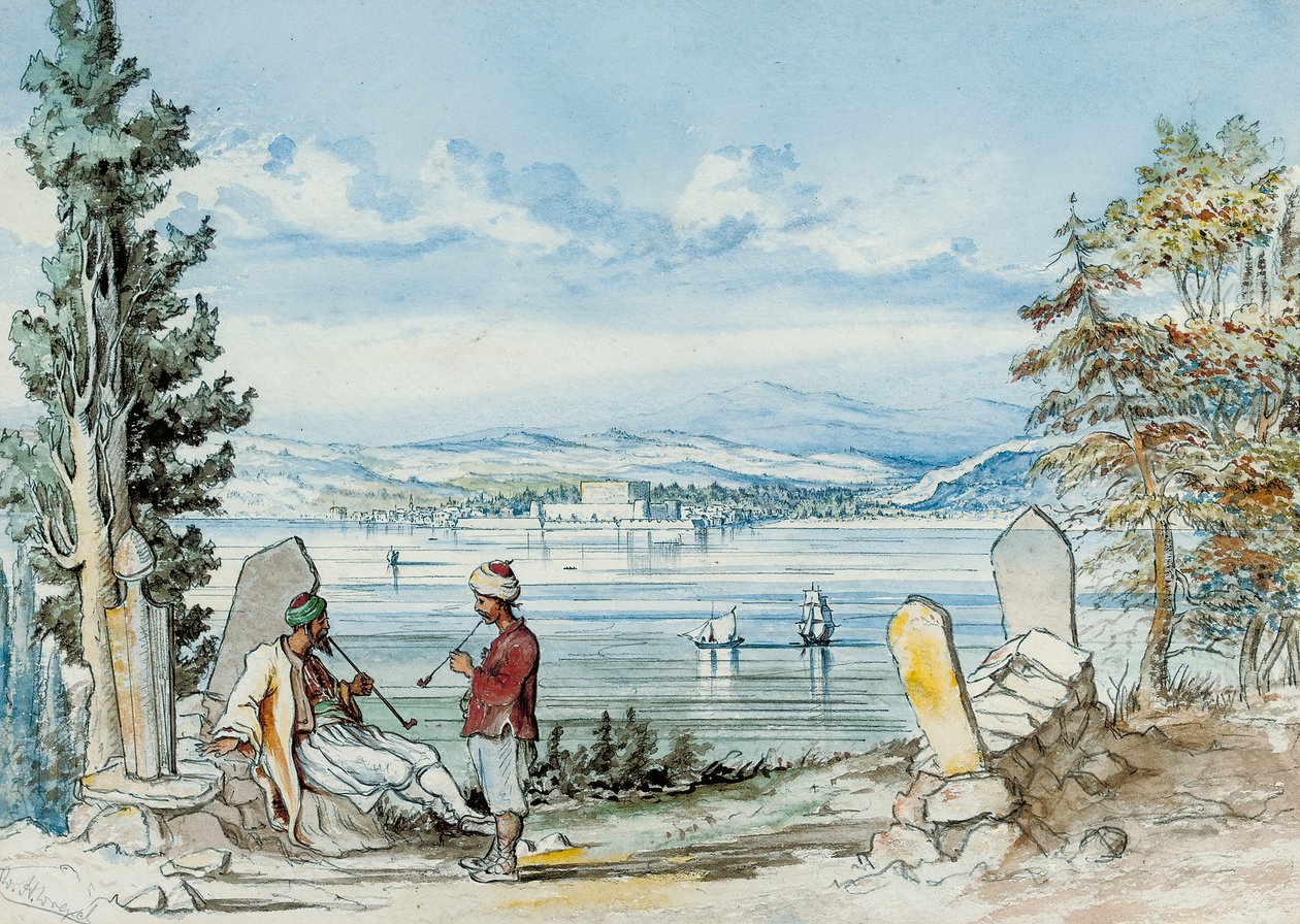 达达尼尔山脉风景，1869年 作者 WH扳手