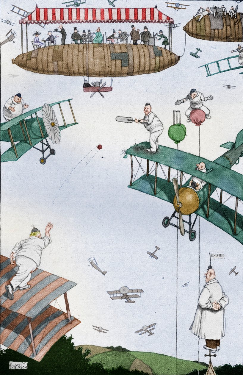 未来的空中板球比赛，c1918 1919 作者 威廉·希思·罗宾逊