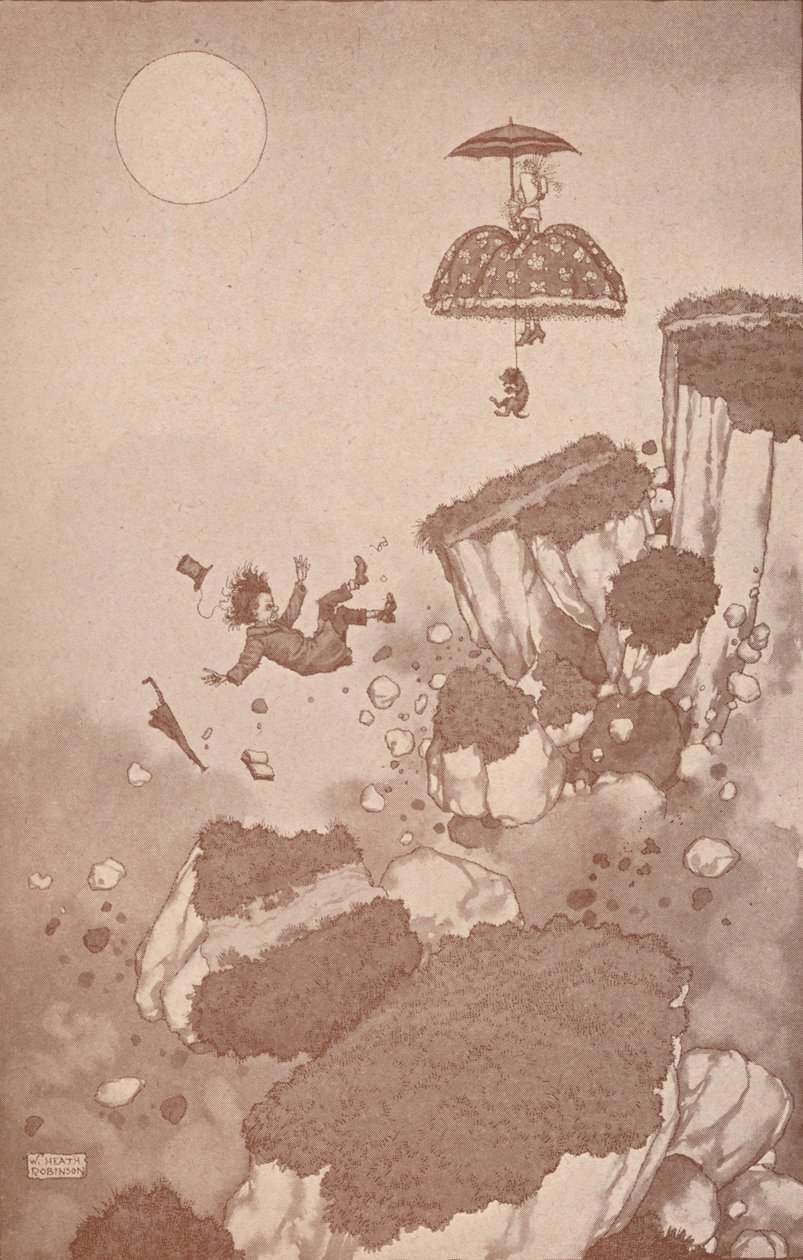 飞机的发明家如何在山崩期间首次提出想法，c1918 1919 作者 威廉·希思·罗宾逊