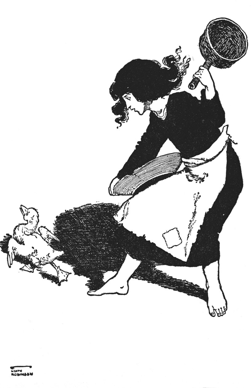 可怜的小鸭被所有人鄙视，c1930 作者 威廉·希思·罗宾逊