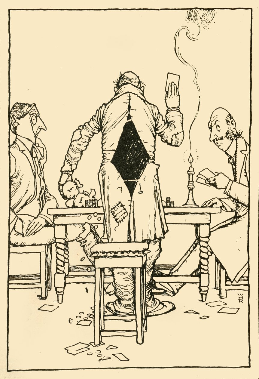 钻石王牌上的Wininng卡，1910年。 作者 威廉·希思·罗宾逊