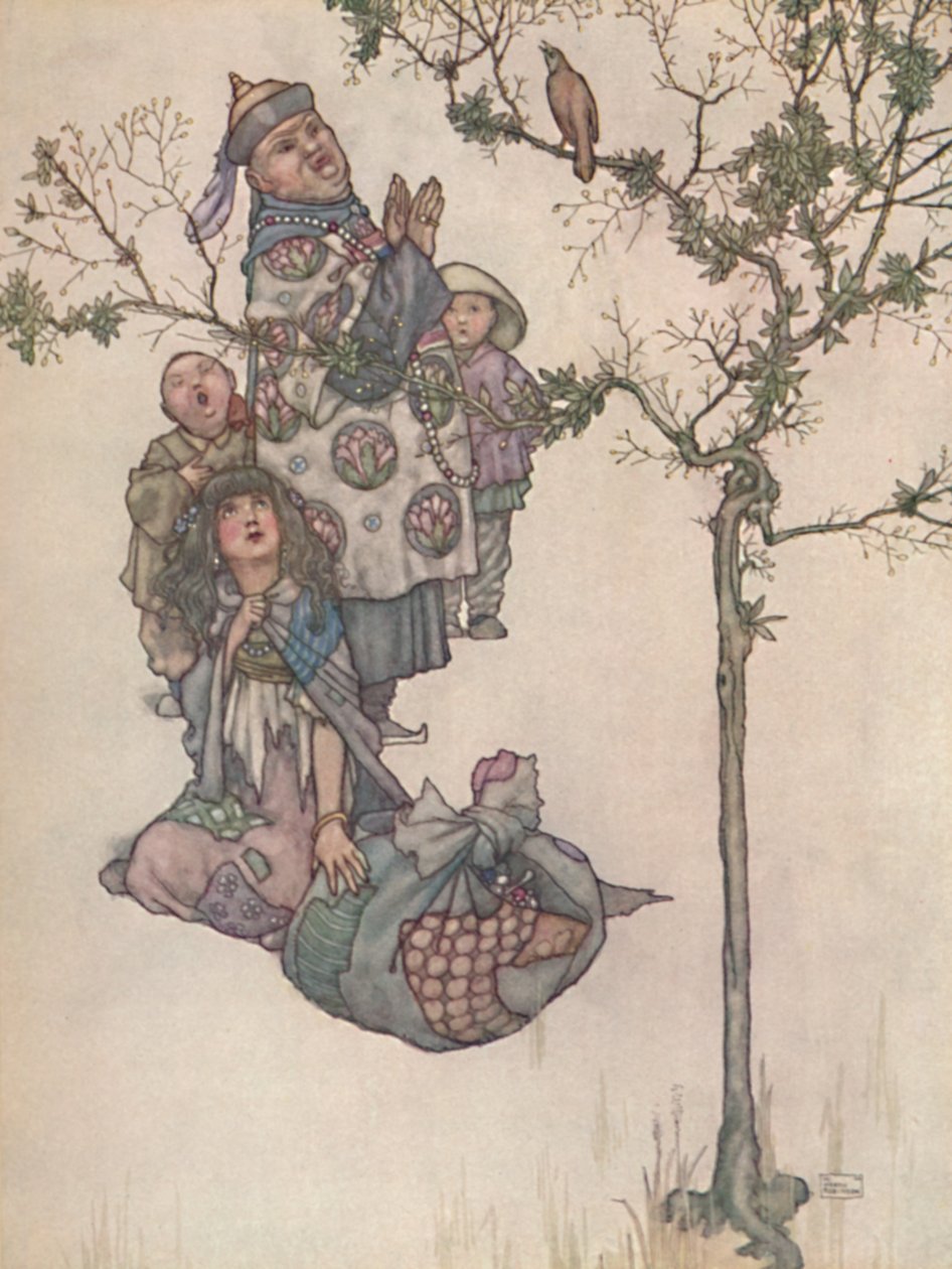 然后开始唱歌的夜莺，c1930 作者 威廉·希思·罗宾逊