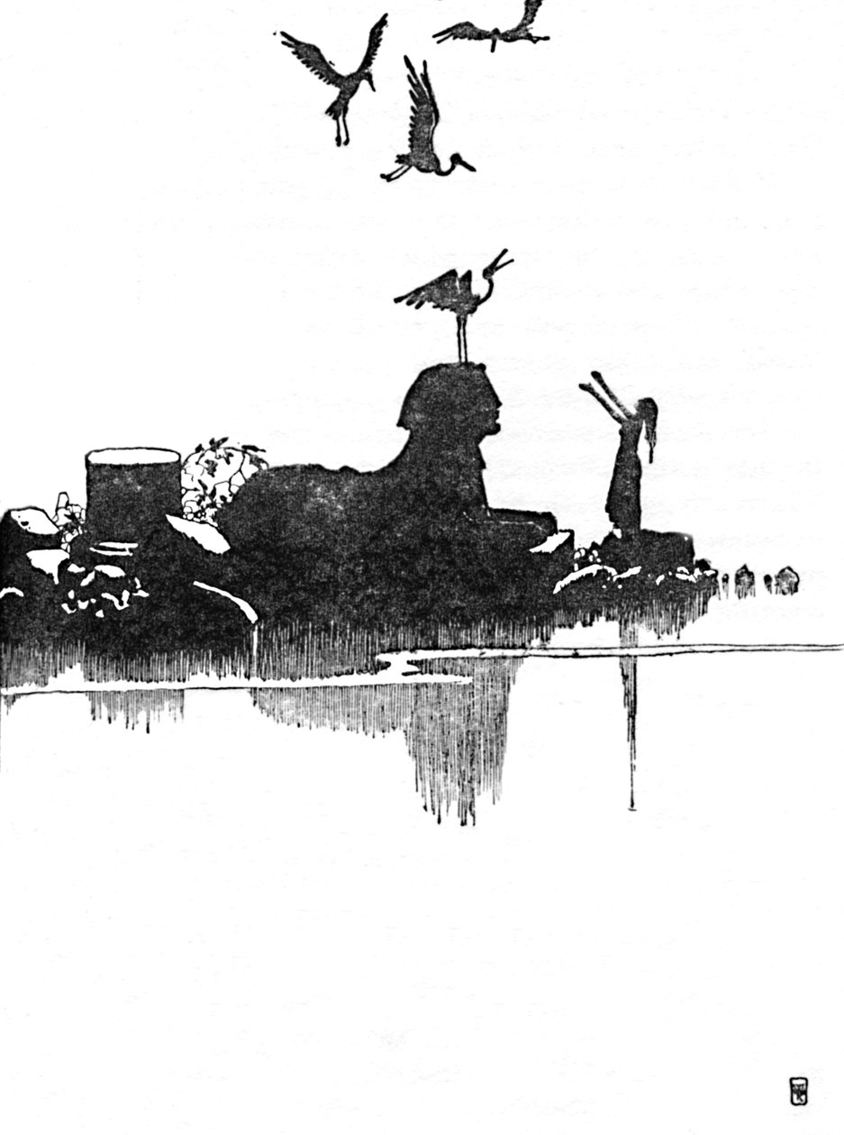 然后她看见了鹳，c1930 作者 威廉·希思·罗宾逊