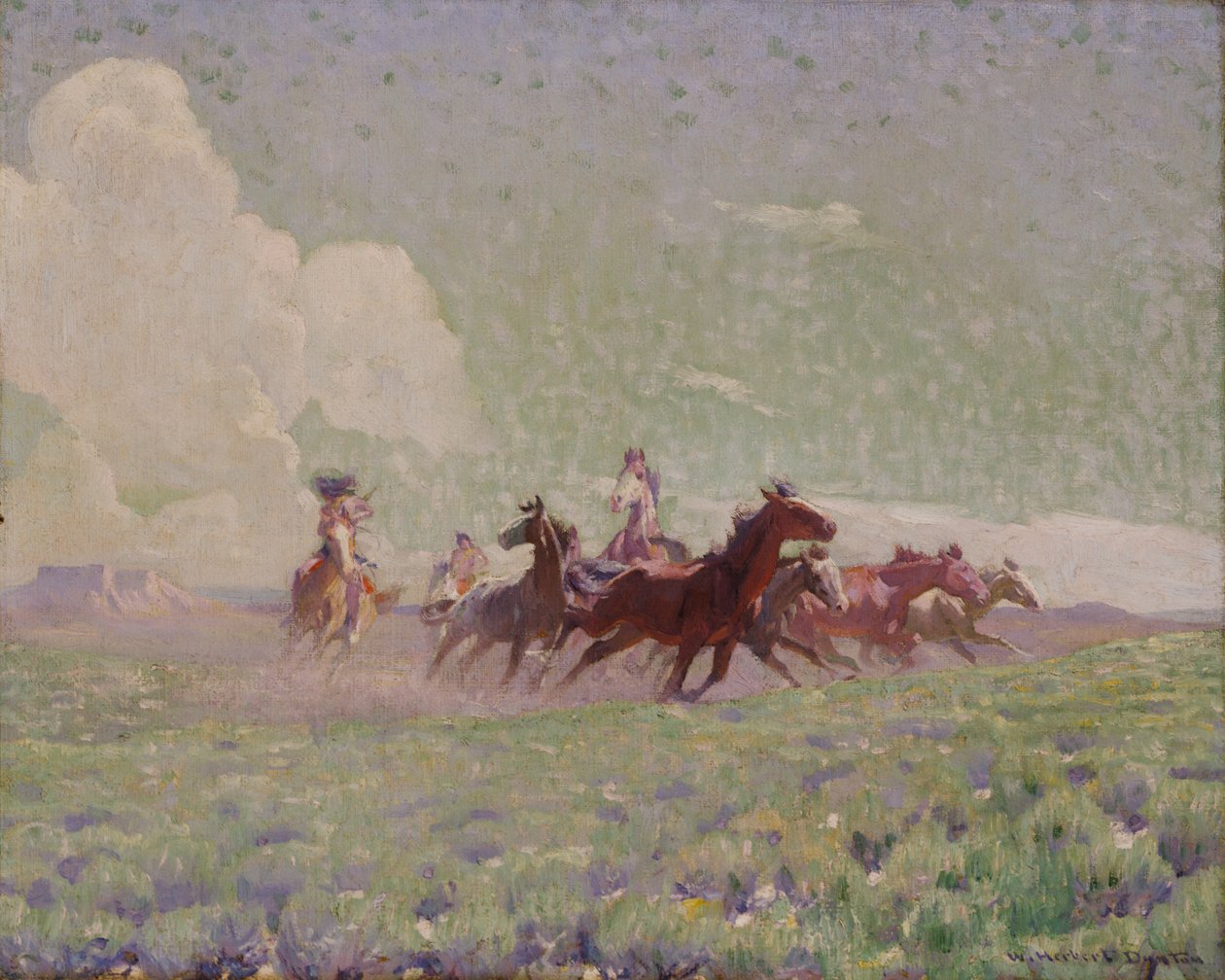 敌人的马，约1912-1920年。 作者 W.赫伯特邓顿