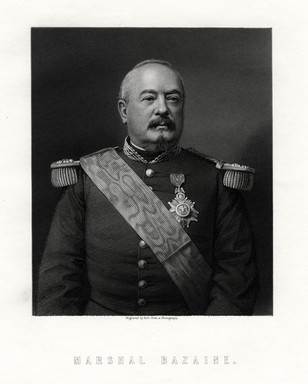阿基里·弗朗索瓦·巴赞（Achille Francois Bazaine），法国元帅，十九世纪。 作者 霍尔