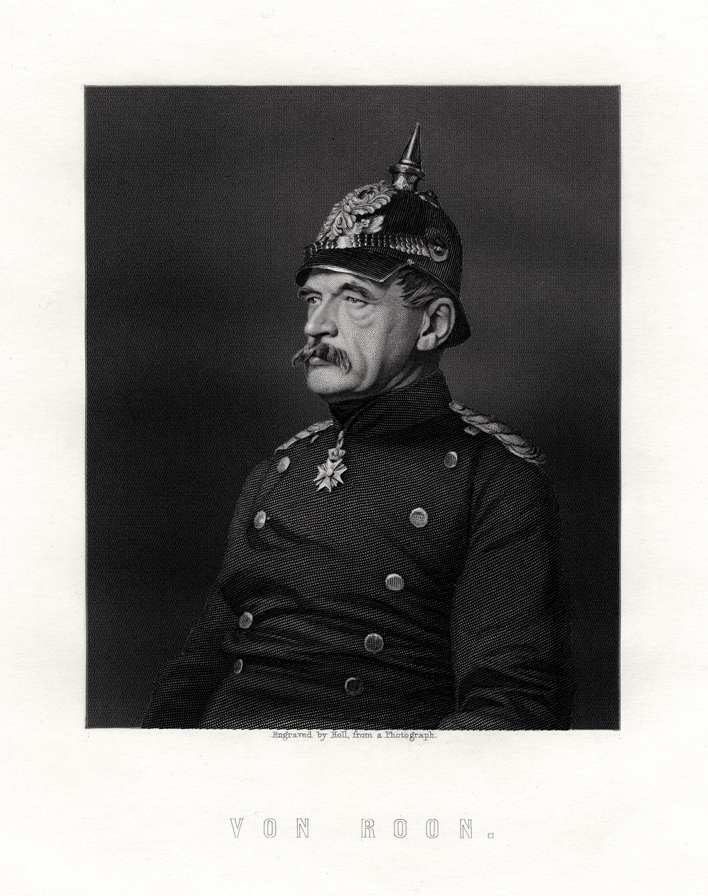 Albrecht Theodor Graf Emil von Roon，19世纪的普鲁士士兵和政治家。 作者 霍尔