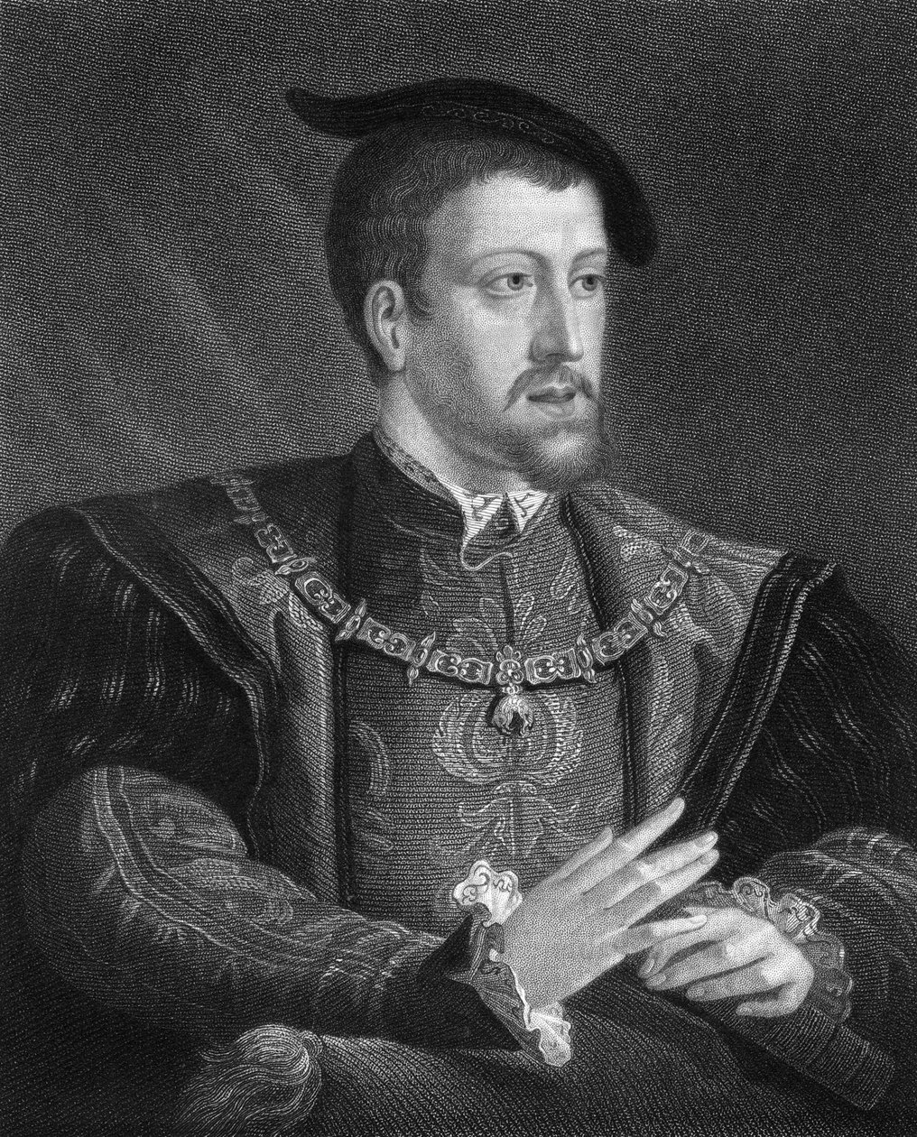 查理五世（Charles V），西班牙国王和神圣罗马帝国皇帝，1836年。 作者 霍尔