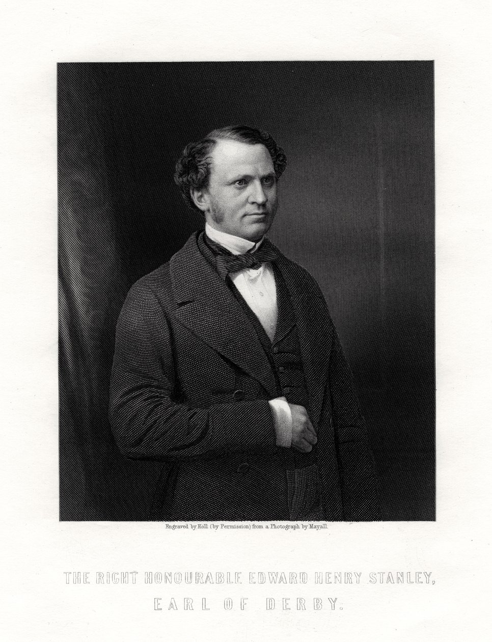 爱德华·亨利·斯坦利（Edward Henry Stanley），英国政治家德比十五世伯爵，十九世纪中叶。 作者 霍尔
