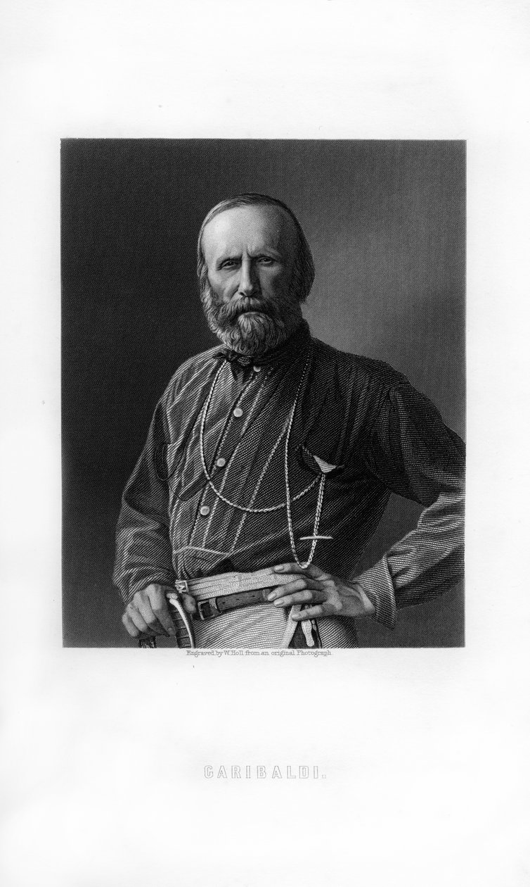 朱塞佩·加里波第（Giuseppe Garibaldi），意大利爱国者，义大利士兵（Risorgimento），1893年。 作者 霍尔