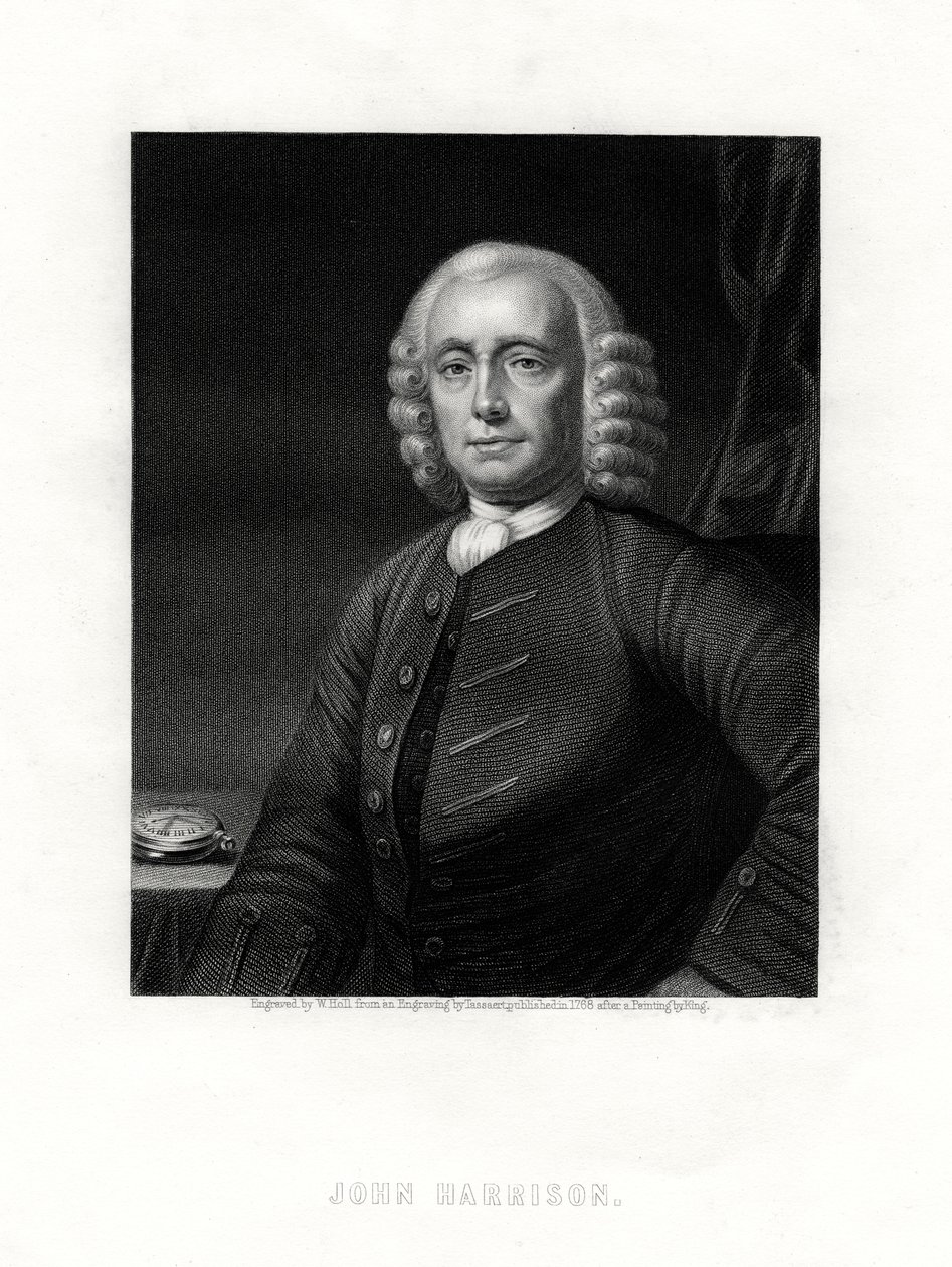 约翰·哈里森（John Harrison），英国时钟制造商，十九世纪。 作者 霍尔