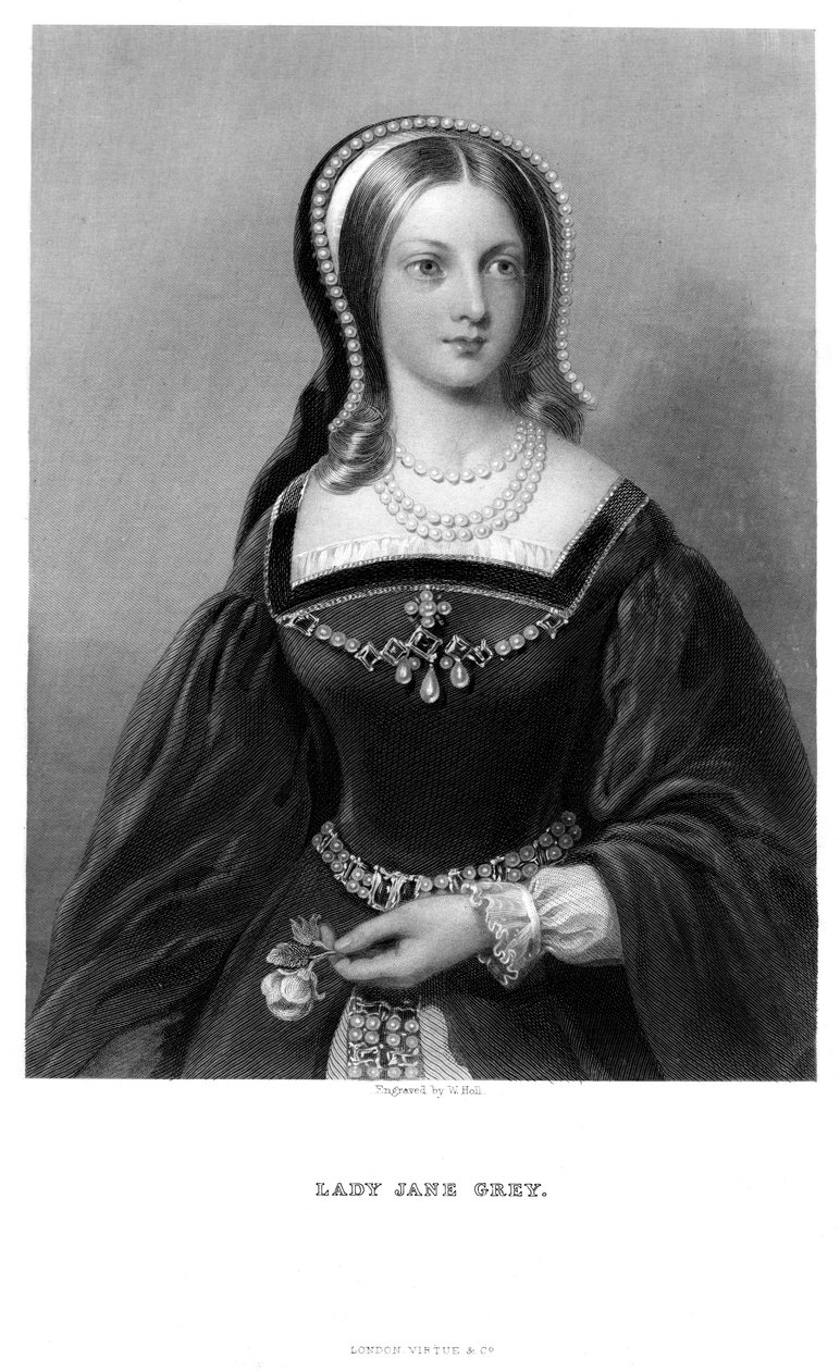 简·格雷夫人（Jane Gray）1537-1554，十九世纪。 作者 霍尔