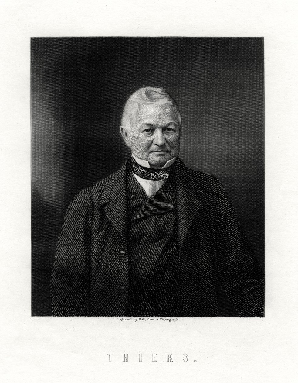 法国政治家和历史学家路易斯·阿道夫·蒂尔斯（Louis Adolphe Thiers），十九世纪。 作者 霍尔