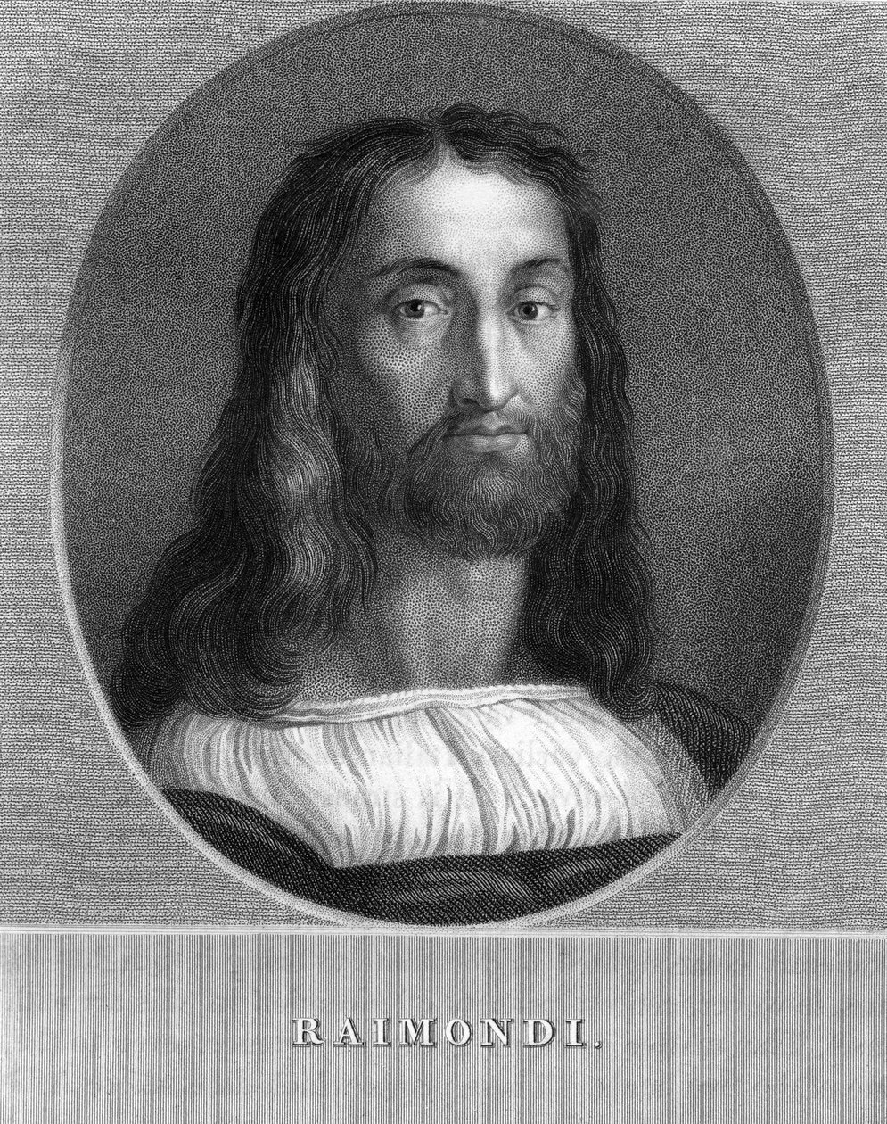 Marcantonio Raimondi，意大利雕刻师，1836年。 作者 霍尔