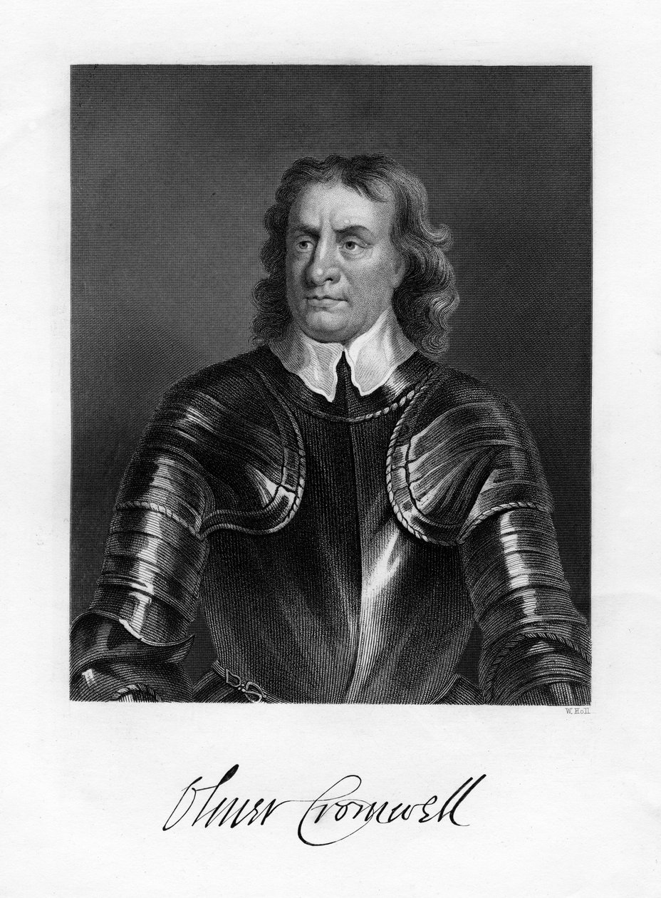 奥利弗·克伦威尔（Oliver Cromwell），英国士兵和政治家，十九世纪 作者 霍尔