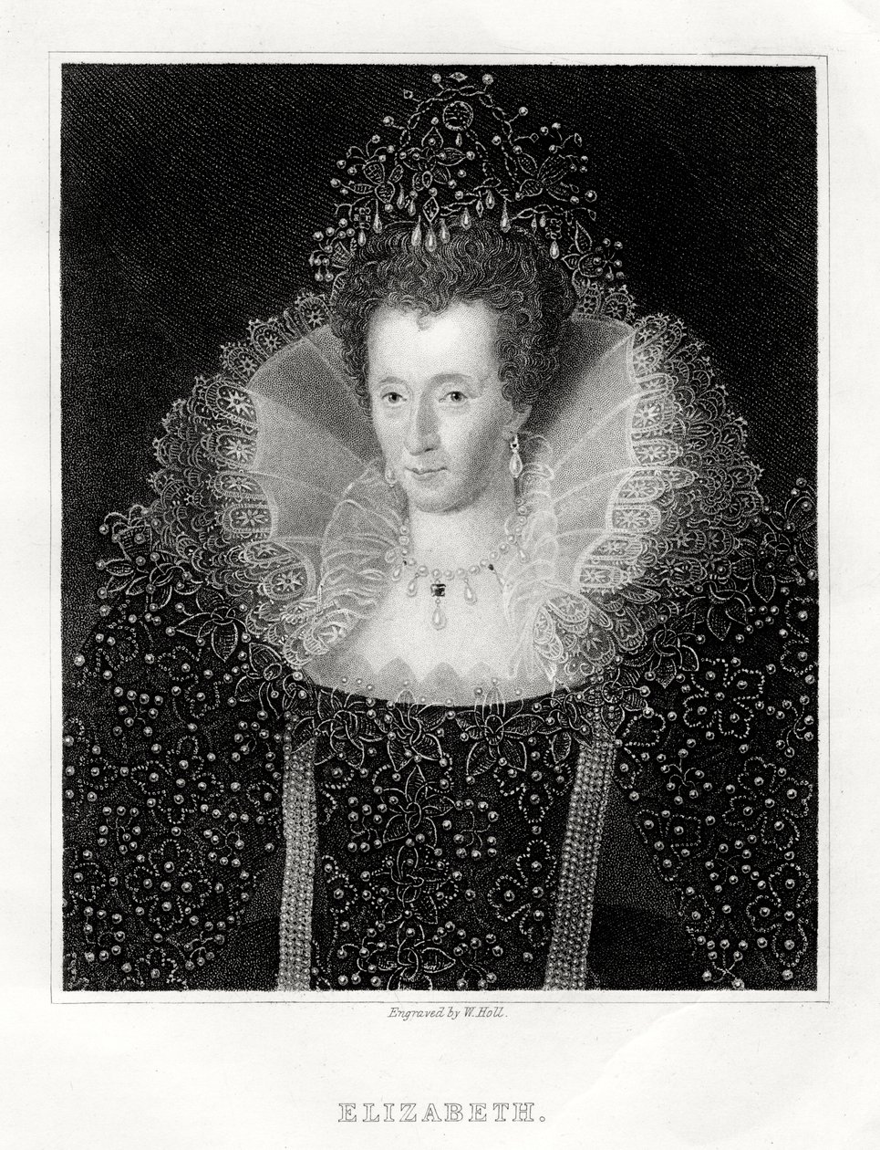 伊丽莎白女王（Queen Elizabeth I），1860年 作者 霍尔