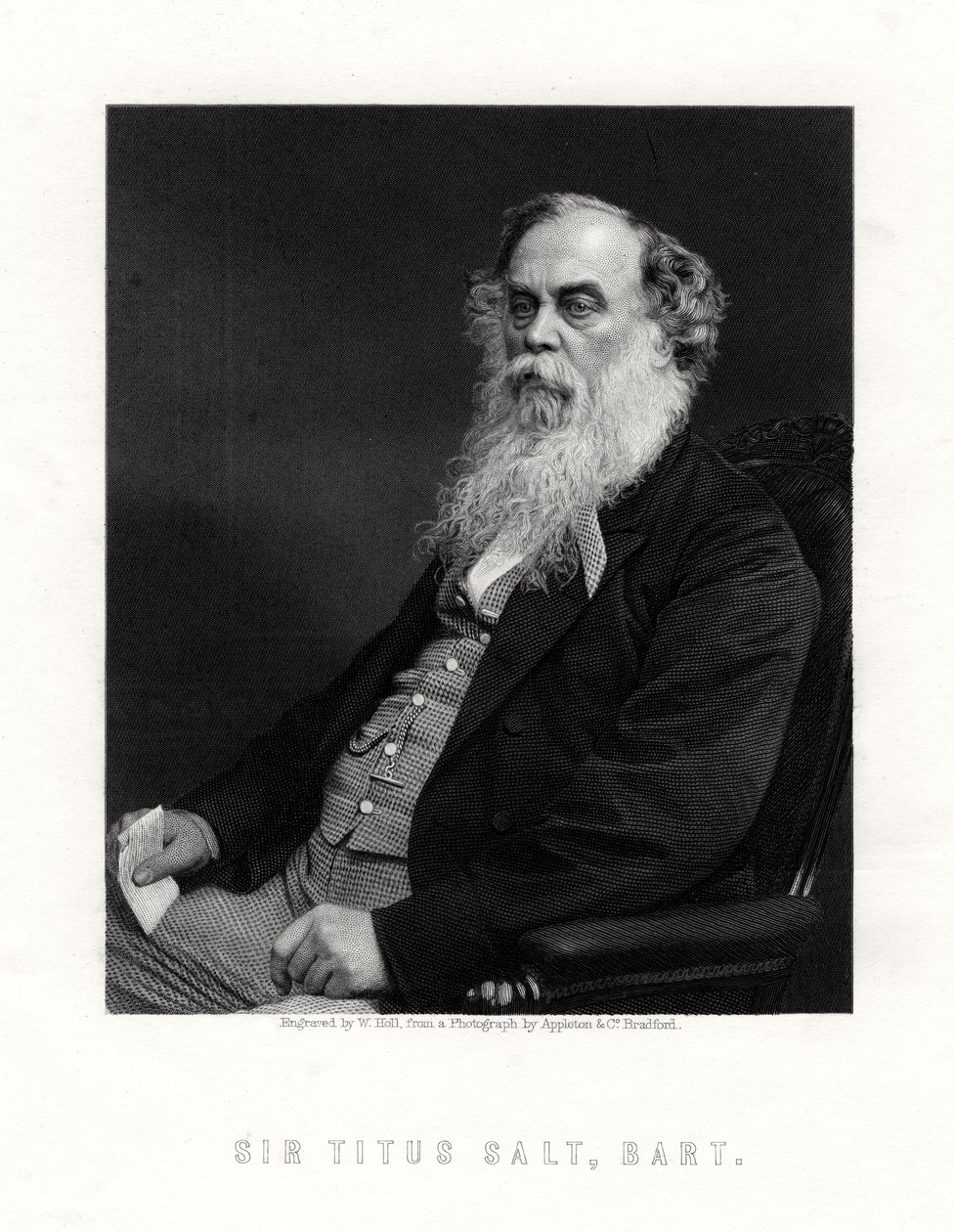 提图斯·萨特爵士（Sir Titus Salt），英国制造商和恩人，十九世纪。 作者 霍尔