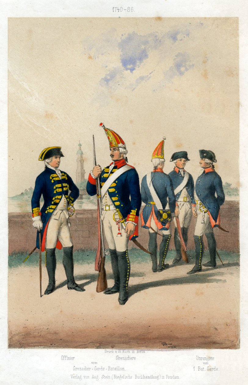 德国军服，1740-1786 19世纪。 作者 W粒